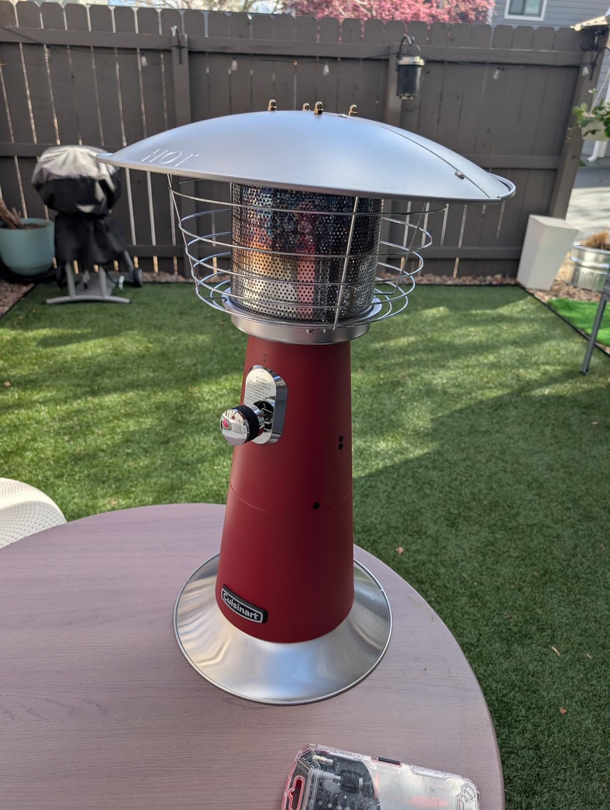 Cuisinart Patio Heater, Tabletop, Anti-Tilt Safety Switch, 11,000 BTU, Gray customer photo 2