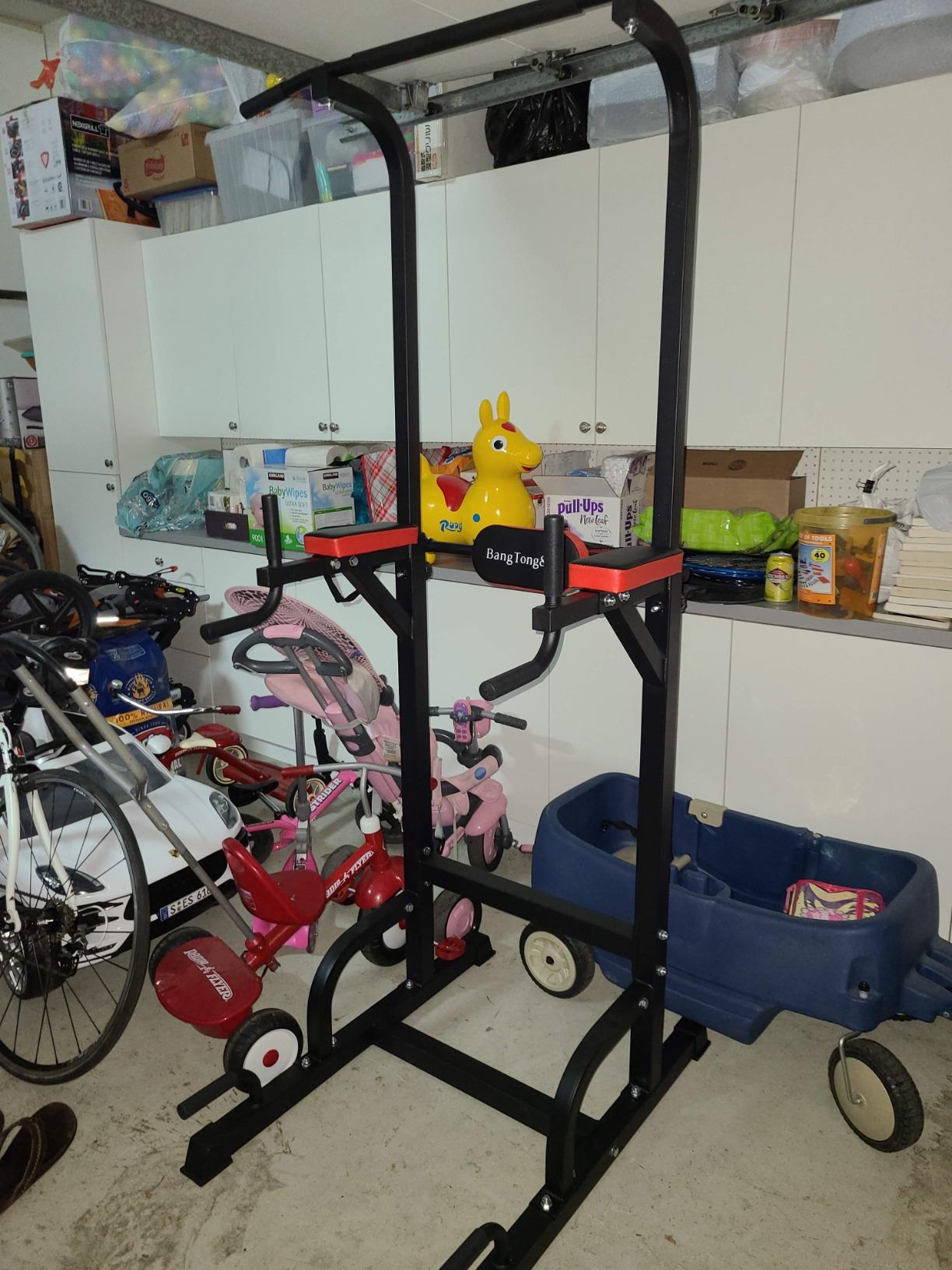 BangTong&Li Power Tower, Pull Up Bar Dip Station/Stand for Home Gym Strength Training Workout Equipment customer photo 1