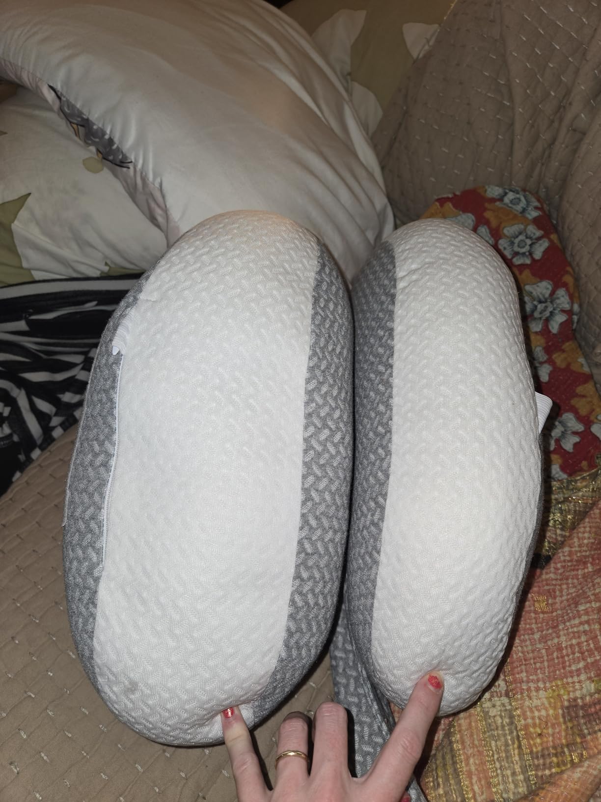Chilling Home Portable Pregnancy Pillow, W Shaped Pregnancy Wedge Pillow customer photo 2