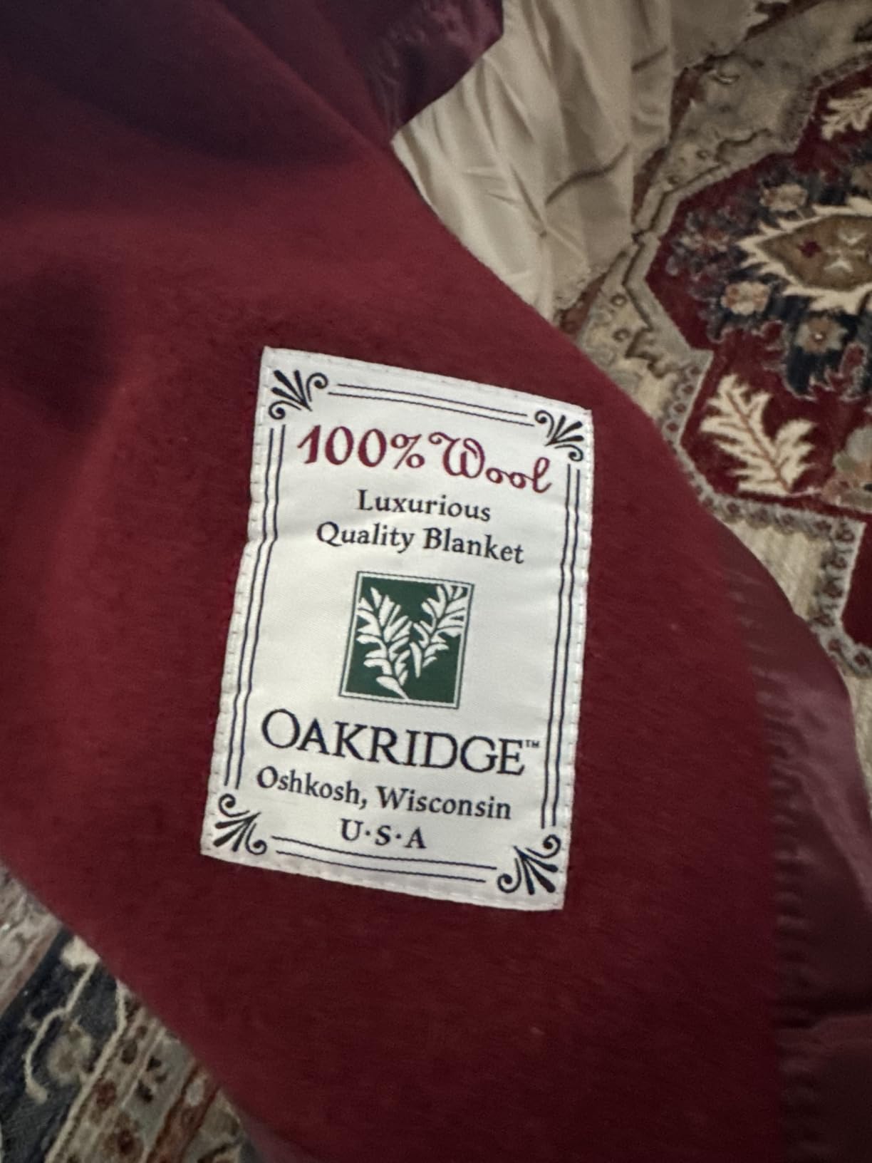 OakRidge Heirloom Merino Wool Blanket - 100% Australian Wool with Vintage Satin Edges - Breathable, Odor-Resistant, All-Season Bedding in Full/Queen Size - Tan Cozy Throw for Home or Travel customer photo 2