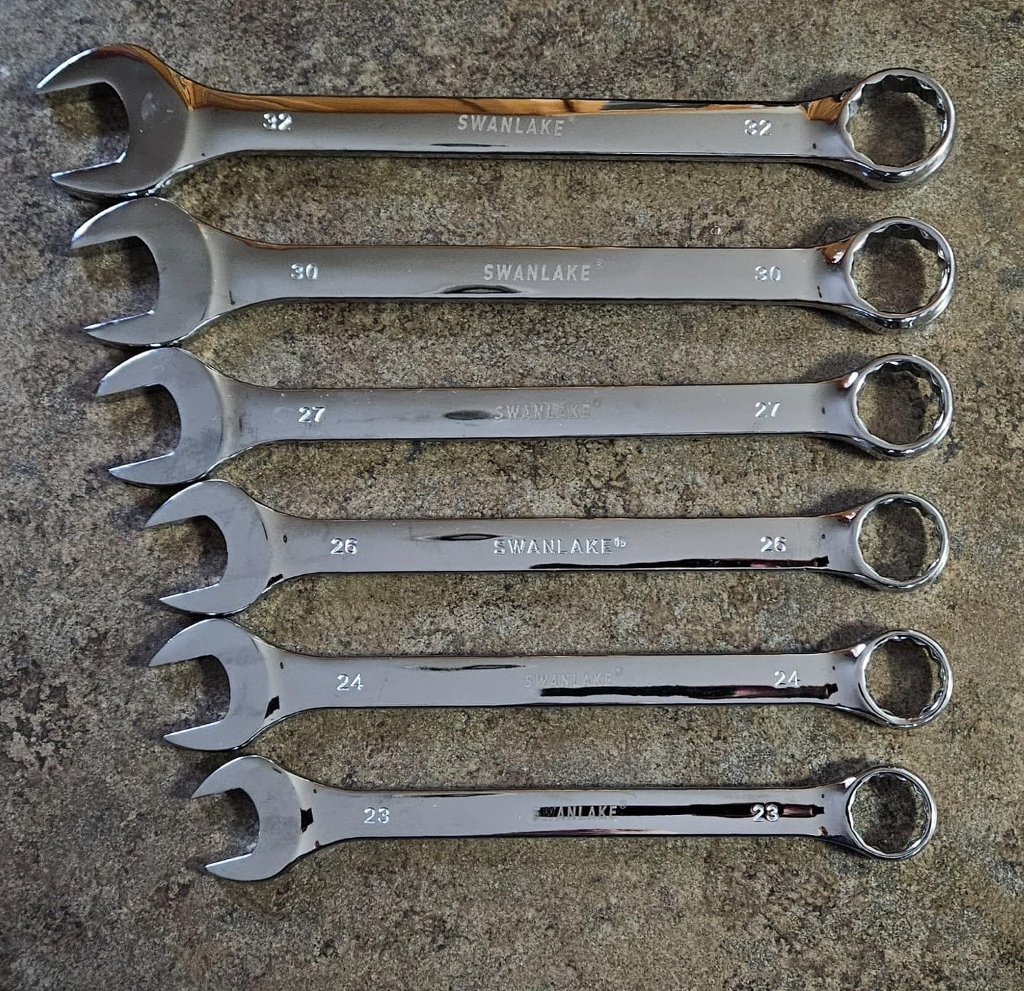 6-Piece Metric Wrench Set, Large Wrench Set Metric and Standard, 23mm, 24mm, 26mm, 27mm, 30mm, 32mm Long Big Open End Wrench Tool Set Roll Up Pouch Organizer, Combination Wrenches Sets customer photo 2