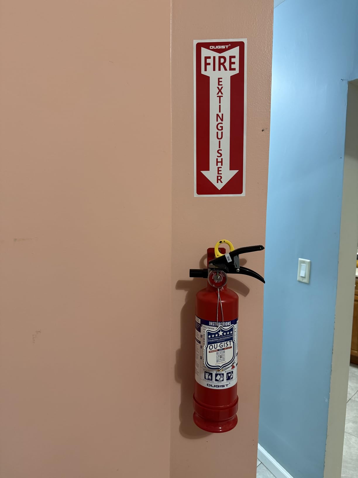 Ougist Signature ABC Fire Extinguisher for Home, 2.5 lb, 2 Pack | 1-A:10-B:C Rated Dry Chemical Extinguisher Designed For Initial Household Fires In Kitchens, Garages And Living Areas customer photo 1