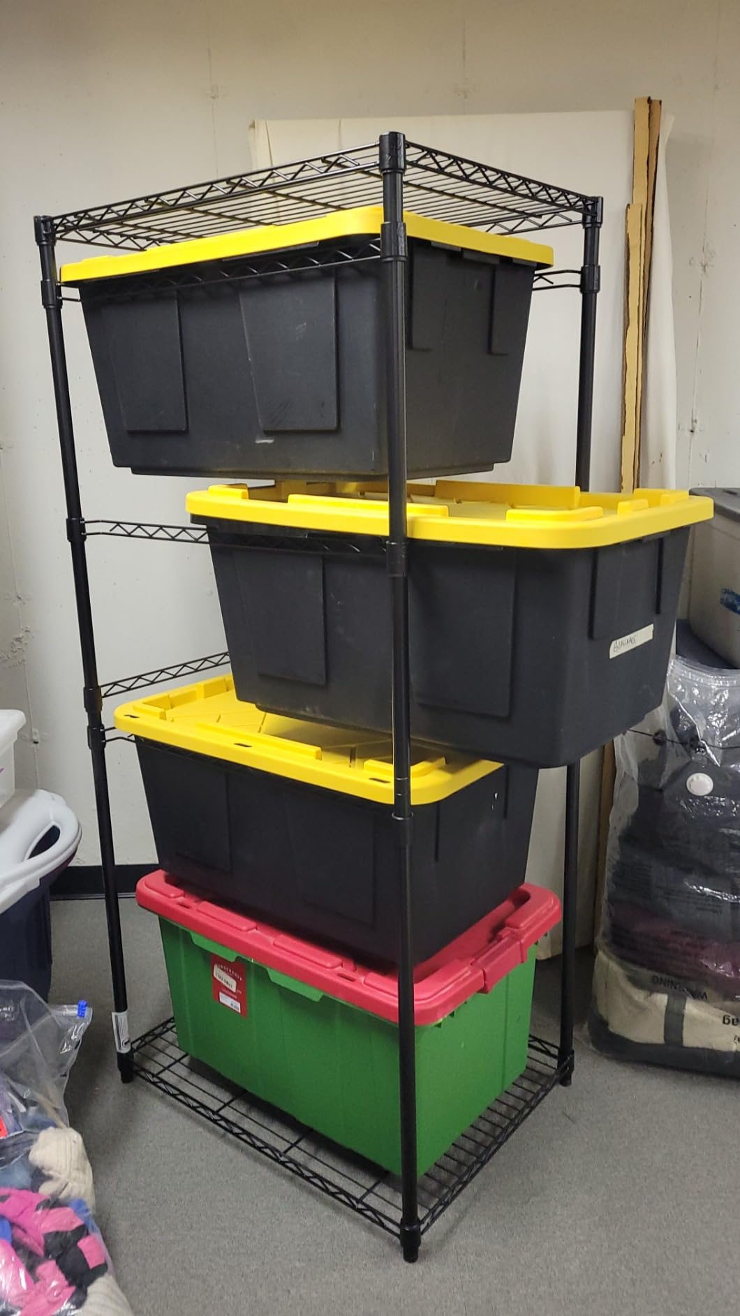 SafeRacks 5-Tier Steel Tote Rack for 27 Gallon Bins - Black, 2 Pack customer photo 1