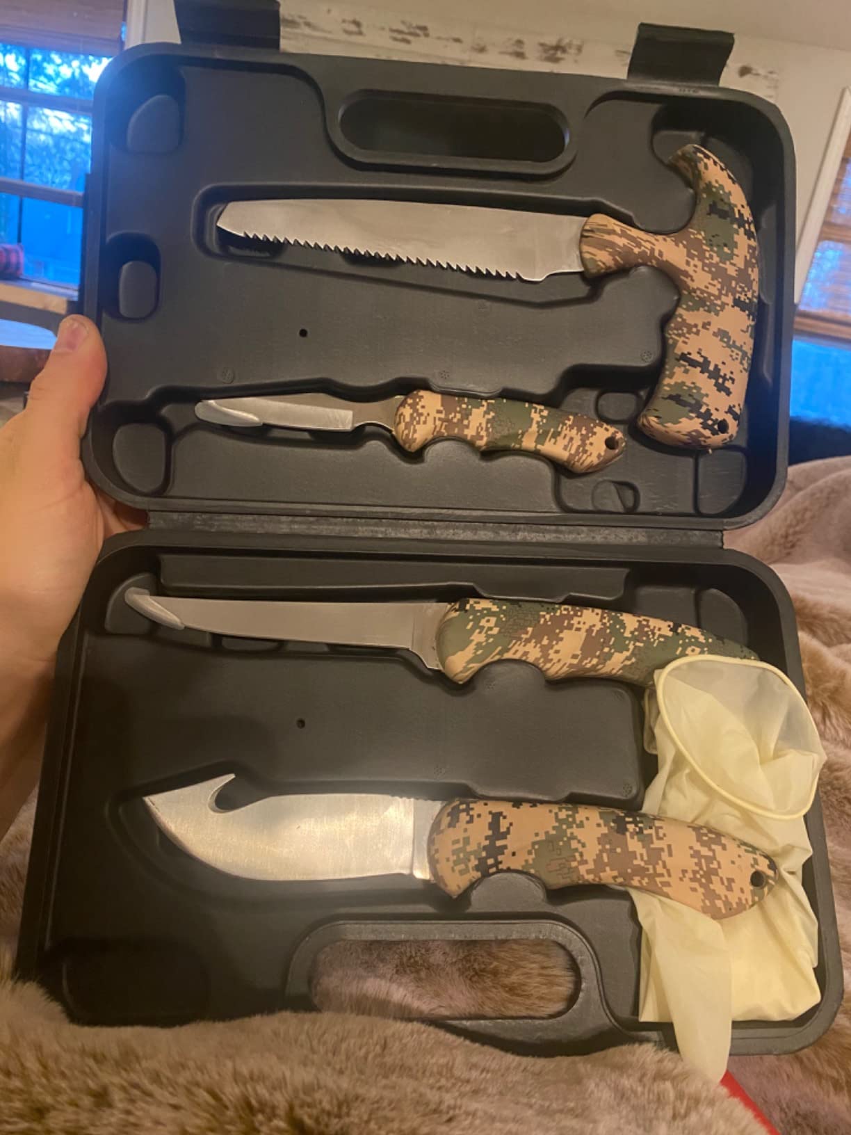 Jellas Professional 15-Piece Hunting & Outdoor Gear Set | Game Processing Kit with Field Dressing Tools, Bone Saw, Gut Hook, Fixed Blade, Boning, Skinning & Fillet Blades | Heavy-Duty Portable Case customer photo 1