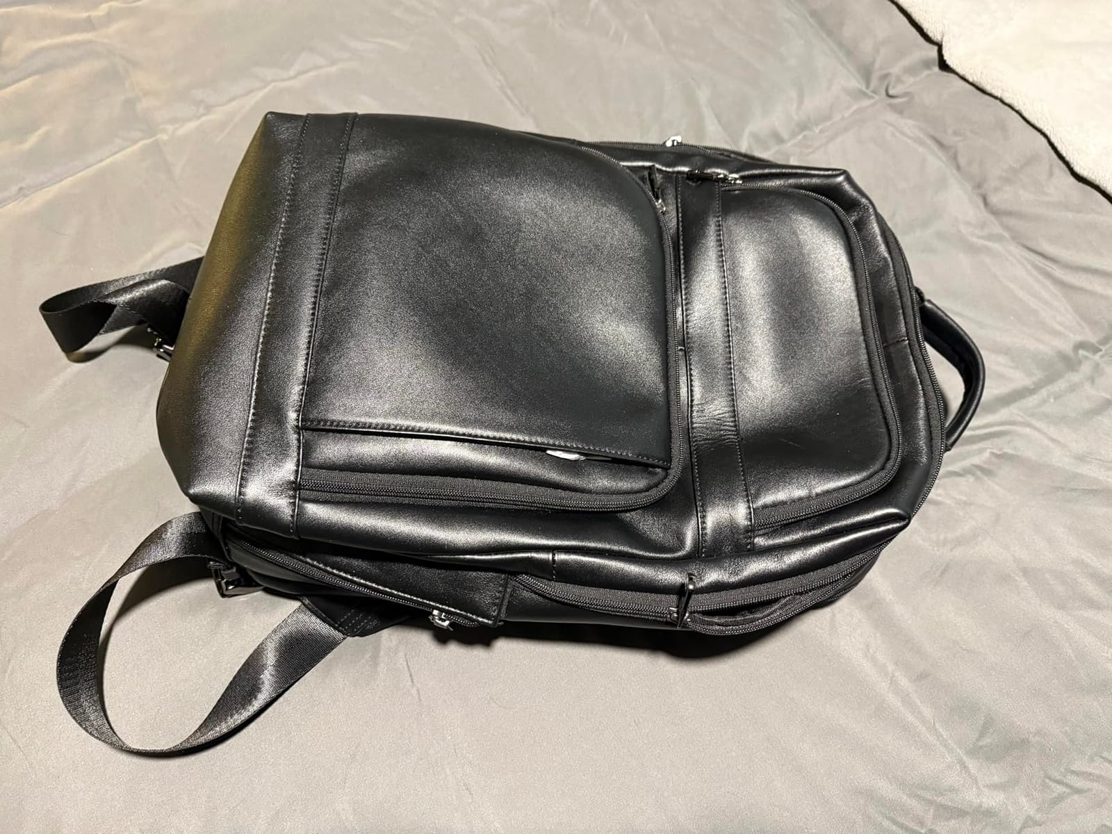 Masa Kawa Brown Leather Laptop Backpack for Men 16 Inch Computer Work Bag customer photo 1
