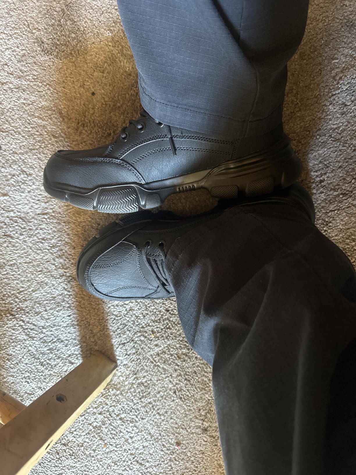 Light Steel Toe Boots for Men Comfortable Work Boots for Warehouse customer photo 2