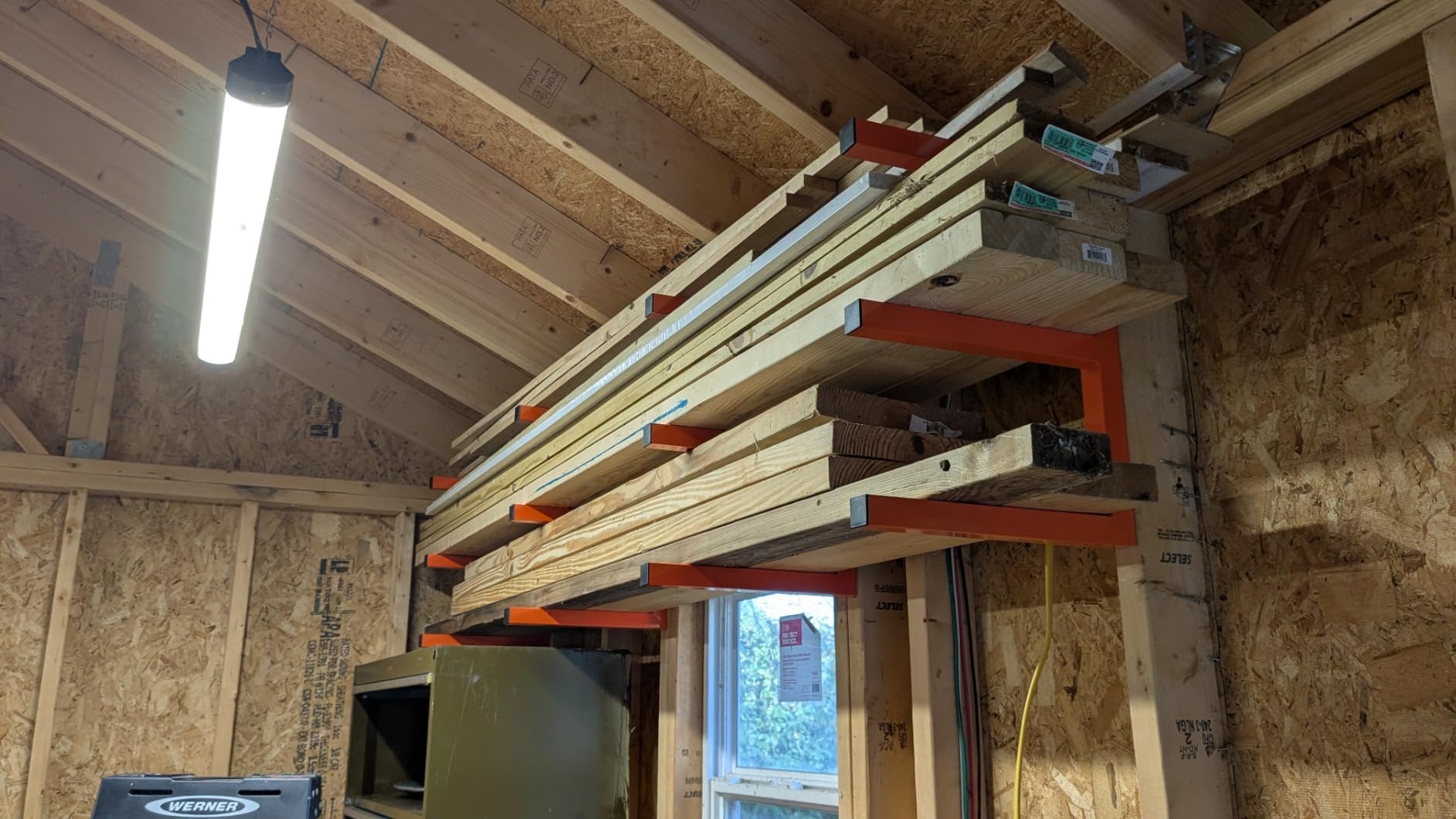 Ultrawall Lumber Storage Rack, Wall Mount Wood Storage Racks customer photo 2