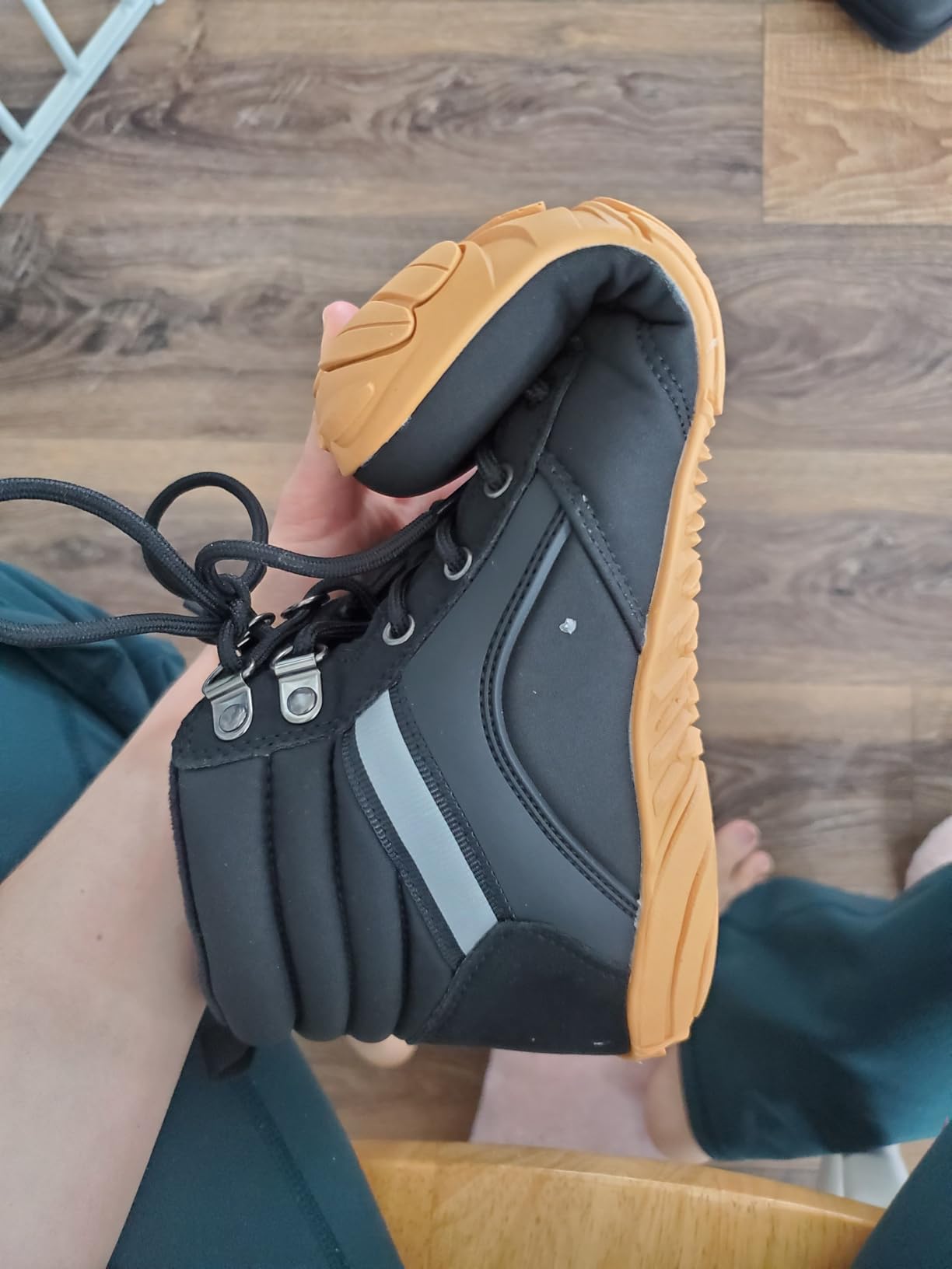 Womens Mens Winter Barefoot Boots Warm Minimalist Wide Toe Box Snow Boots Zero Drop Sole Outdoor Water Resistant Ankle Booties customer photo 2