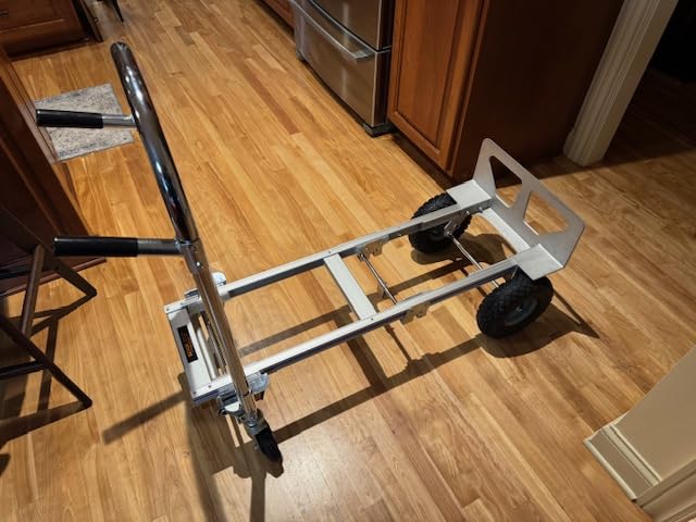 VEVOR Aluminum Truck, 2 in 1, 800 lbs Load Capacity, Heavy Duty Industrial Convertible Folding Hand Truck and Dolly, Utility Cart Converts from Hand Truck to Platform Cart with Rubber Wheels customer photo 2