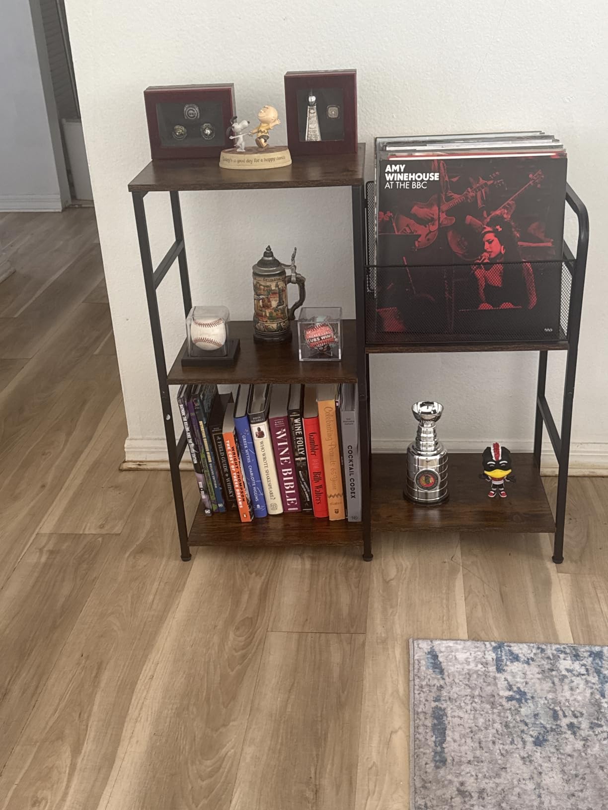 ThreeHio Record Player Stand, Turntable Stand with Vinyl Storage Holds up to 300+ Albums, Storage Cabinet for Vinyl Records, Record Player Table for Living Room customer photo 2