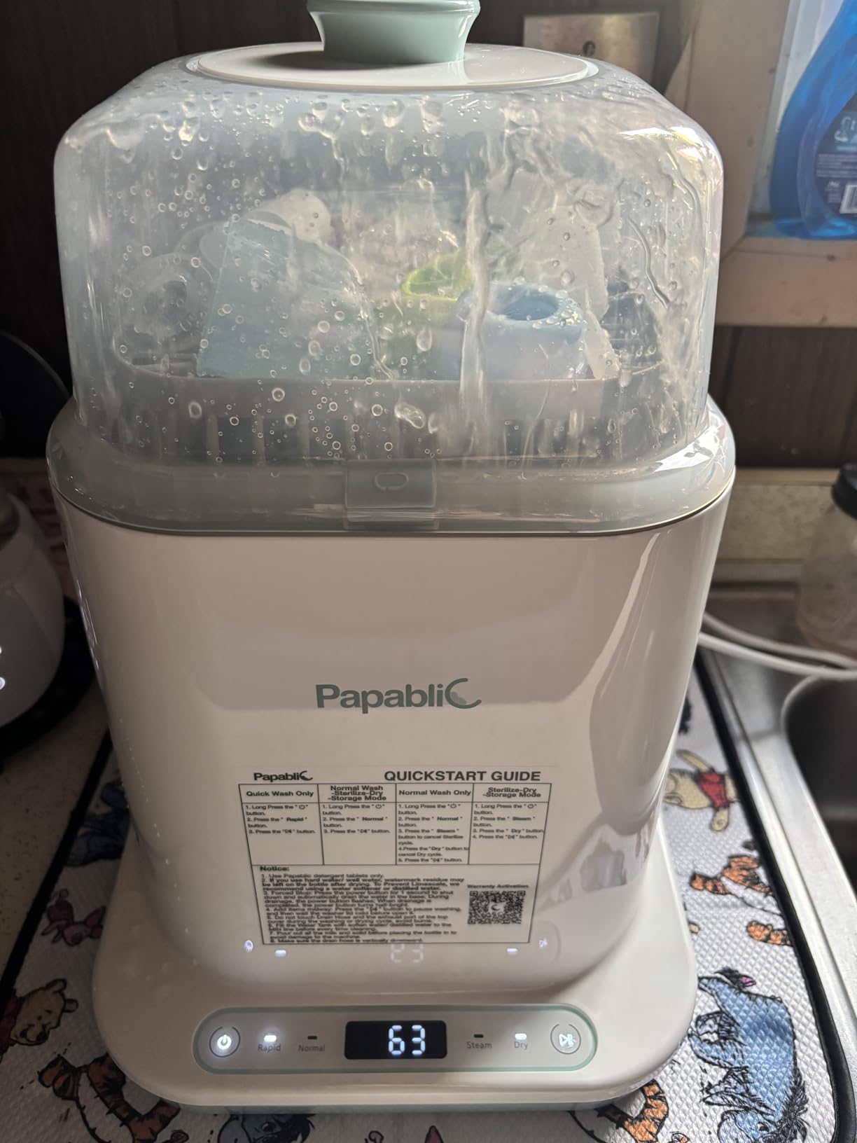 Papablic Bottle Washer Pro, Bottle Washer & Sterilizer & Dryer, 4-in-1 Sanitizer for Bottles, Pump Parts, C-Section& Baby Essentials - Quick & Clean with 60 Detergent Tablets customer photo 2