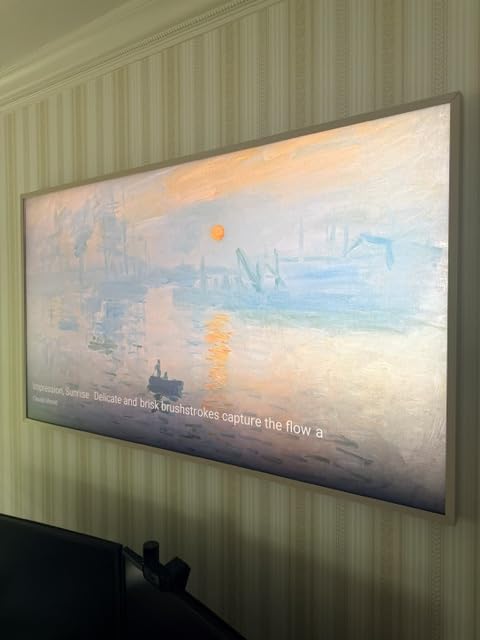 TCL 55 Inch Class NXTVISION Series Picture Frame Art TV | 55A300W, Latest Model | QLED 4K HDR Smart Google TV | 120HZ Dolby Atmos Audio | Alexa Google Apple Streaming Television | Easy Install customer photo 2