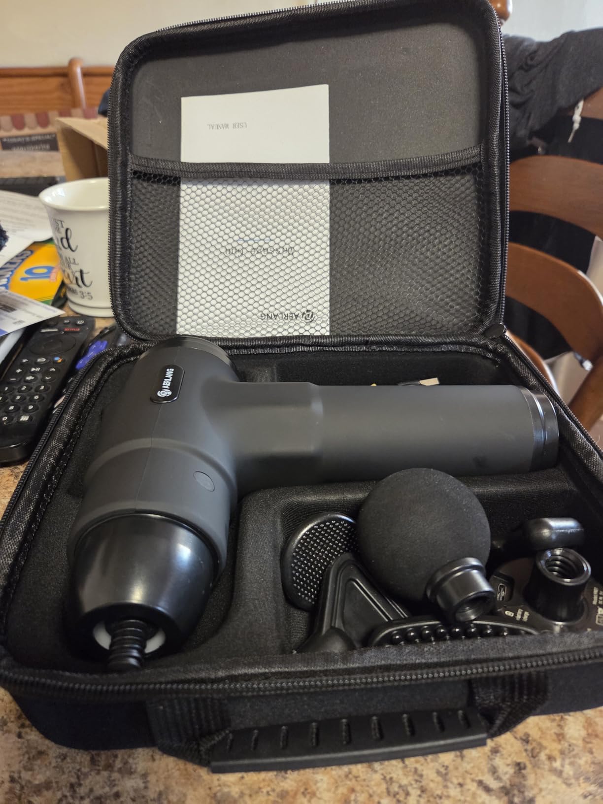 Massage Gun with Heat Massager Deep Tissue Muscle Massager Gifts for Men | Back Massager for Pain Relief Percussion Handheld Massager FSA Eligible HSA Birthday Gifts for Him Silent Carrying case customer photo 2