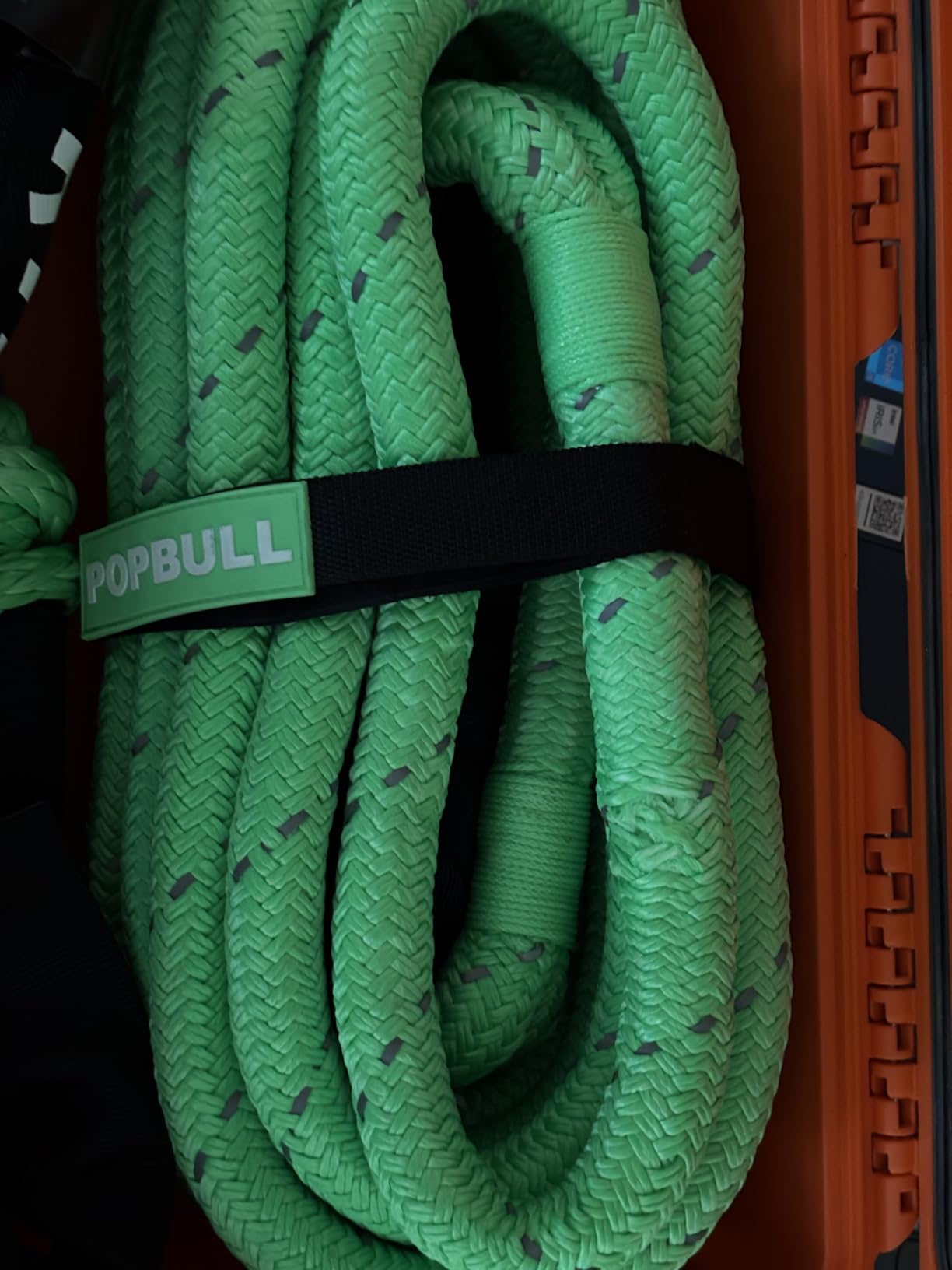 Kinetic Recovery Rope,(1in x 30ft Green) 48,500lbs Snatch Strap, Heavy Duty Stretch Nylon Towing Ropes with 2pcs Soft Shackles for Offroad Vehicle, Jeep, SUV, ATV, Tractor Elastic Ropes Kit customer photo 2