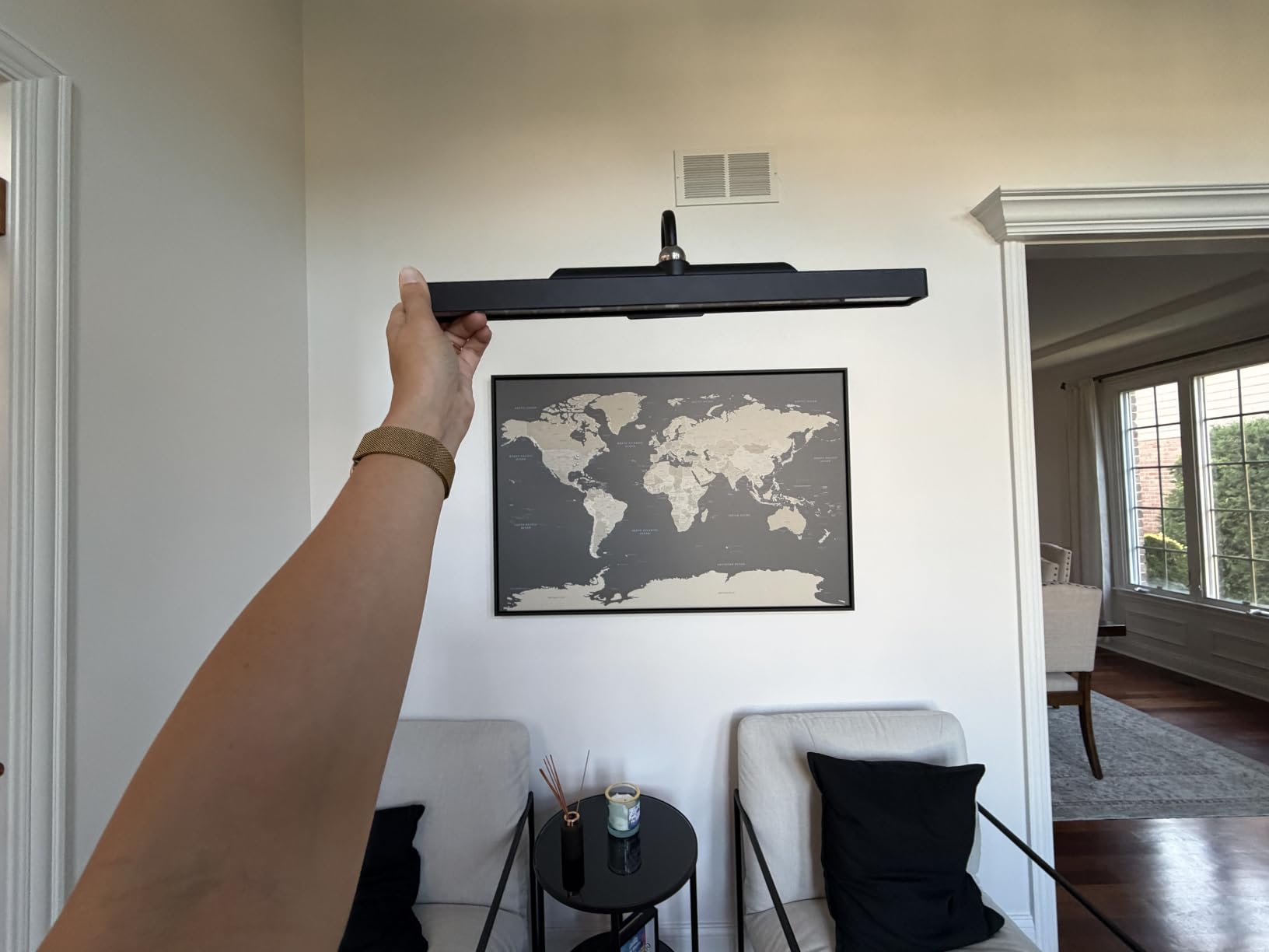 3Pack Picture Light Battery Operated, 16in Picture Light for Wall, 5000mAh Cordless Wall Lights with Controller, Art Light with Dimmable Cordless for Wall Painting, Frame, Portrait, Dartboard - Black customer photo 2