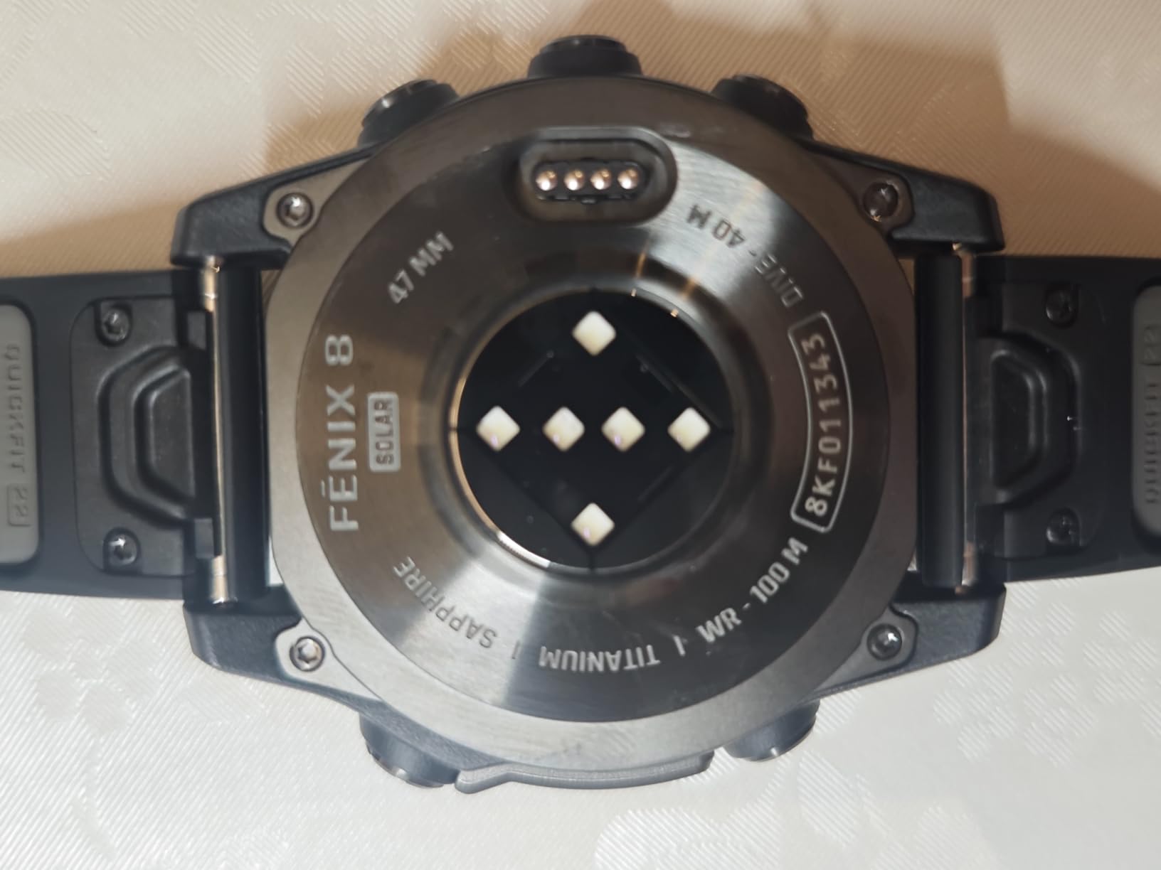 Garmin fēnix 8 Solar Sapphire, 47mm DLC Titanium Black/Pebble Gray Premium Multisport Smartwatch customer photo 1