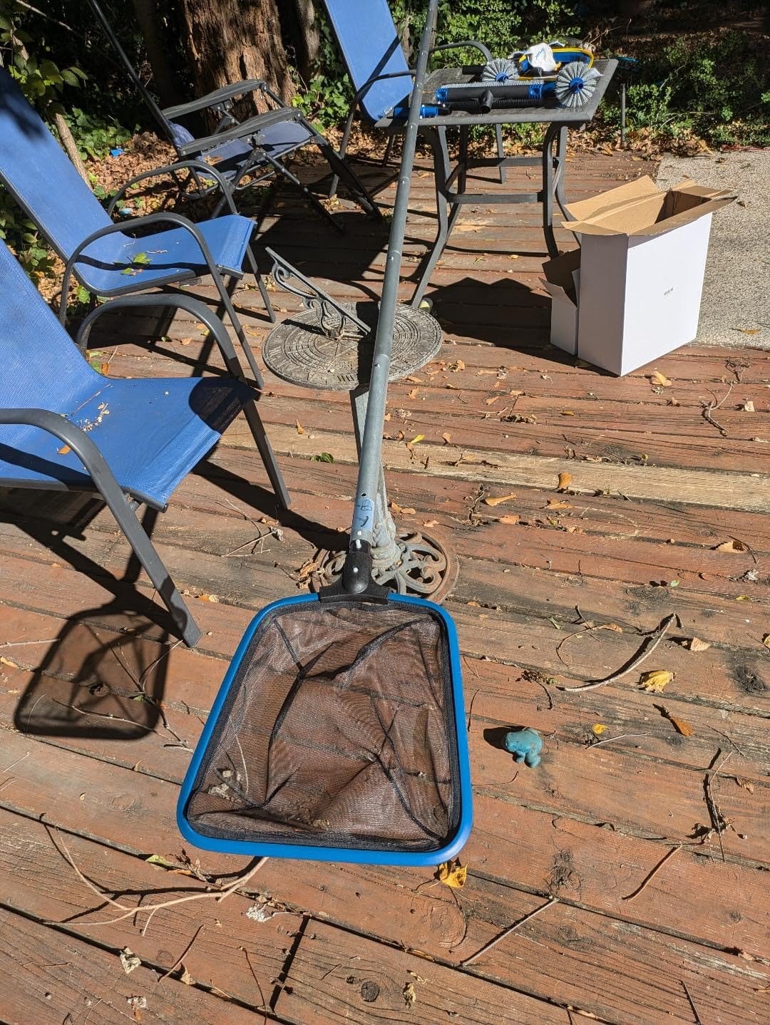 Poolvio 5-in-1 Pool Cleaning Kit - Includes Semi-Deep Skimmer Net, Aluminum Leaf Rake, 20' Pool Brush with 13ft Adjustable Pole customer photo 2