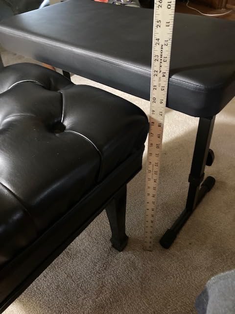 Liquid Stands Foldable Dual Adjustable Piano Bench with Black Cushion | Portable, Music Stool Seat, For Piano Keyboard Stand, Padded Cushion, For Musicians customer photo 1