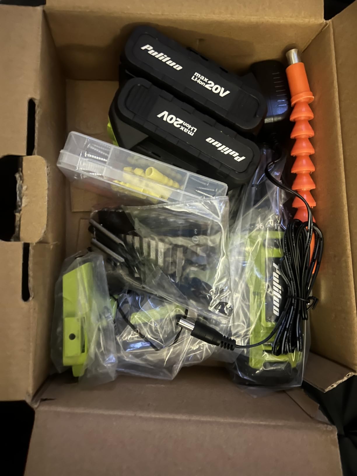 PULITUO'S 20V Cordless Drill/Driver, Electric Screwdriver - 2 Batteries, 30Nm, 21+1 Torque, 2 Speed, Keyless 3/8