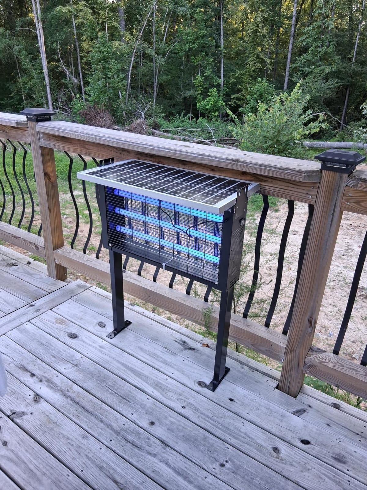 Heavy-Duty Big Solar Bug Zapper Outdoor for 8000 sq.ft with 30W Solar Panel | Rechargeable Solar Zapper with High Powered, Outdoor Solar Bug Zapper for Patio Garden Backyard Farm and Large Spaces customer photo 2