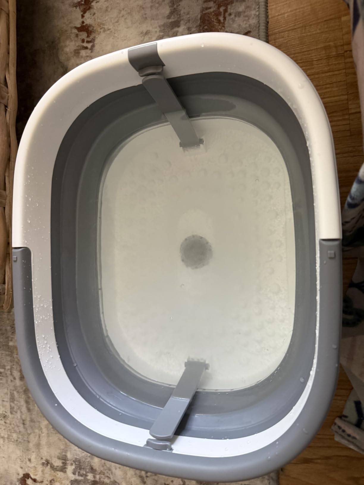 Nekteck Collapsible Foot Soaking Tub for Foot Bath Soak Foot Spa, Grey | 138 Acupressure Nodes & Pumice Stone, Foot Massager, Foot Health, 2 Stable Support Bars, Gifts for Men Women Dad Mom customer photo 1