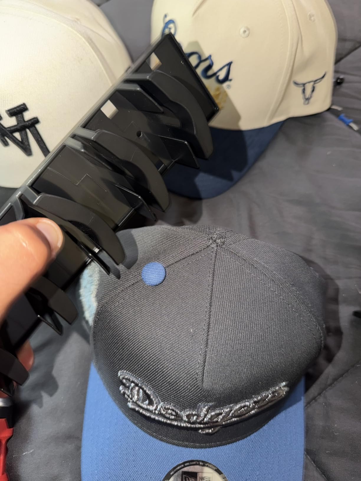 Hat Organizer for Baseball Cap 2Pack, Hold up to 20 Hat Adhensive for Wall customer photo 2