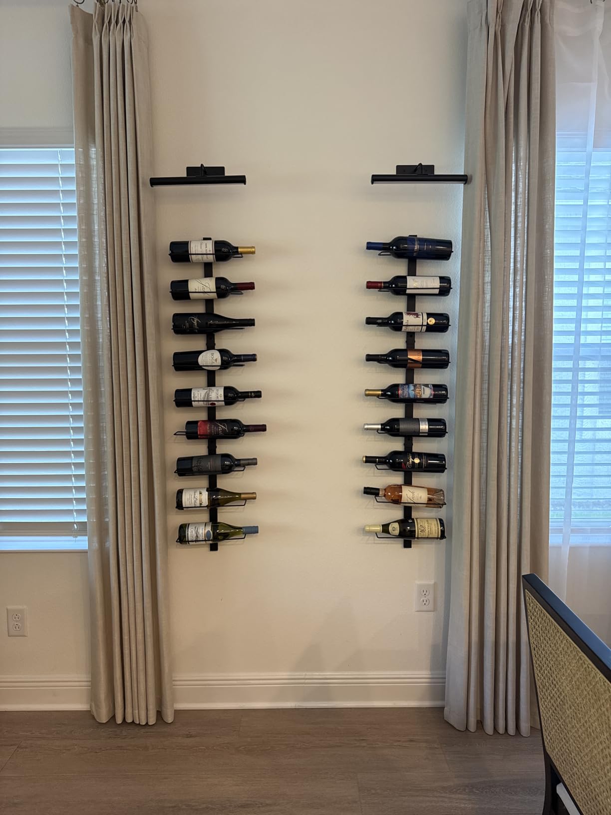 X-cosrack 24 Bottles Wall Mounted Wine Rack, Detachable Wall Hanging Bottle Holder, Use as One or Four, DIY Display, Storage Racks for Wine, for Restaurant, Bar, Cellar customer photo 1