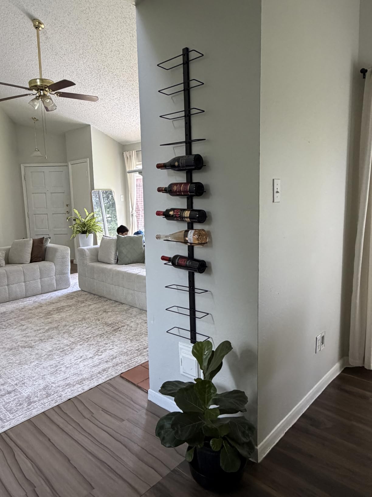 X-cosrack 24 Bottles Wall Mounted Wine Rack, Detachable Wall Hanging Bottle Holder, Use as One or Four, DIY Display, Storage Racks for Wine, for Restaurant, Bar, Cellar customer photo 2