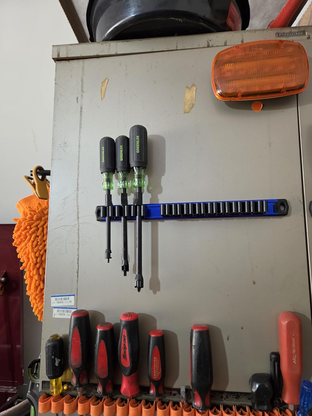 WORKPRO Magnetic Screwdriver and Wrench Organizer Set, 36-Slot Tool Holders | 3-Pack Aluminum Rails, Magnetic Force, Flexible High-Tension Tool Clips, For Tool Box Drawer & Wall-Mount Storage customer photo 2