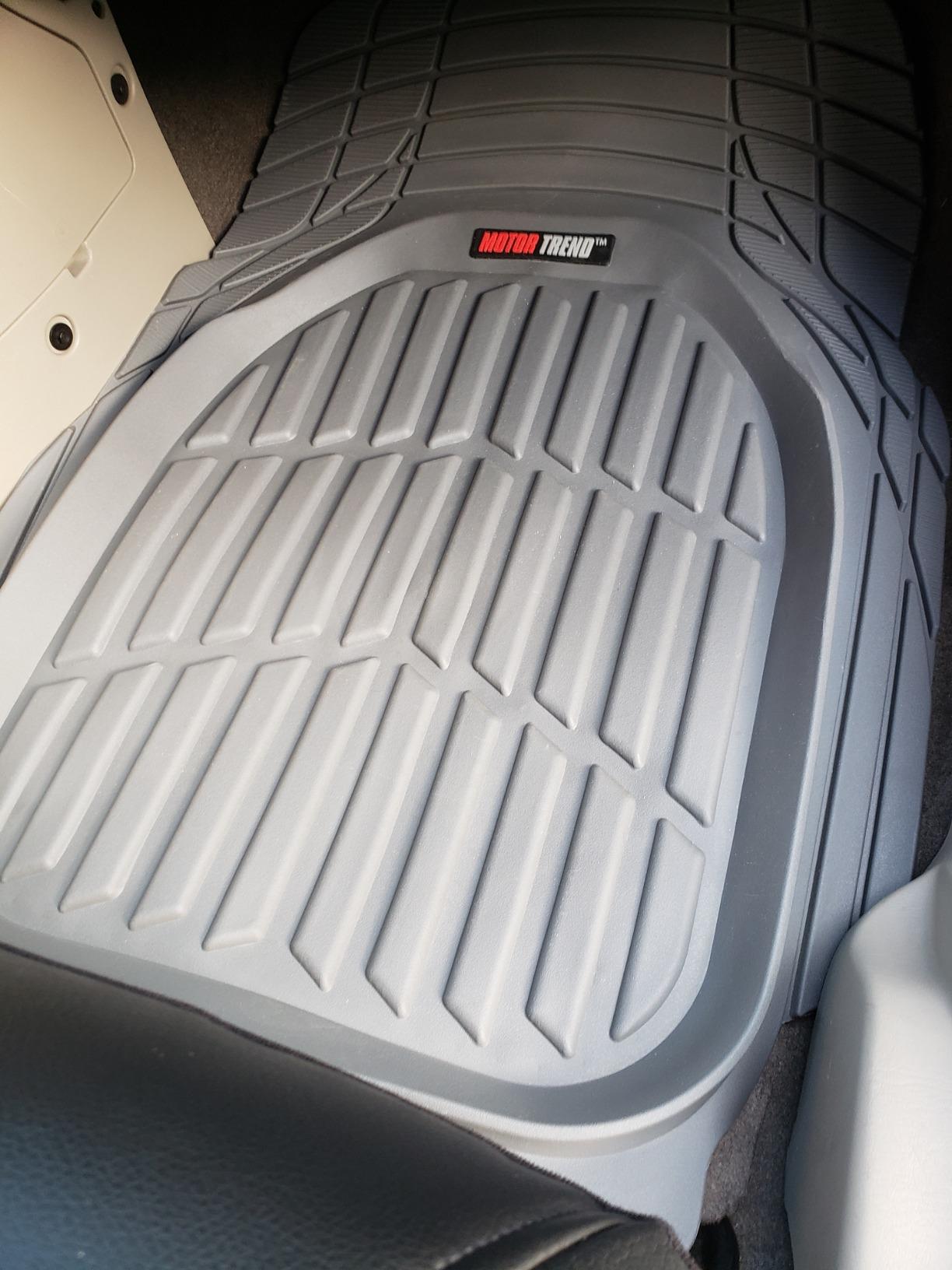 Motor Trend FlexTough Contour Liners Deep Dish 3pc Rubber Floor Mats & Trimmable Trunk Liner Cargo Mat - Heavy Duty All Weather Protection Car Mats with Traction Grips Car Accessories (Burgundy) customer photo 1
