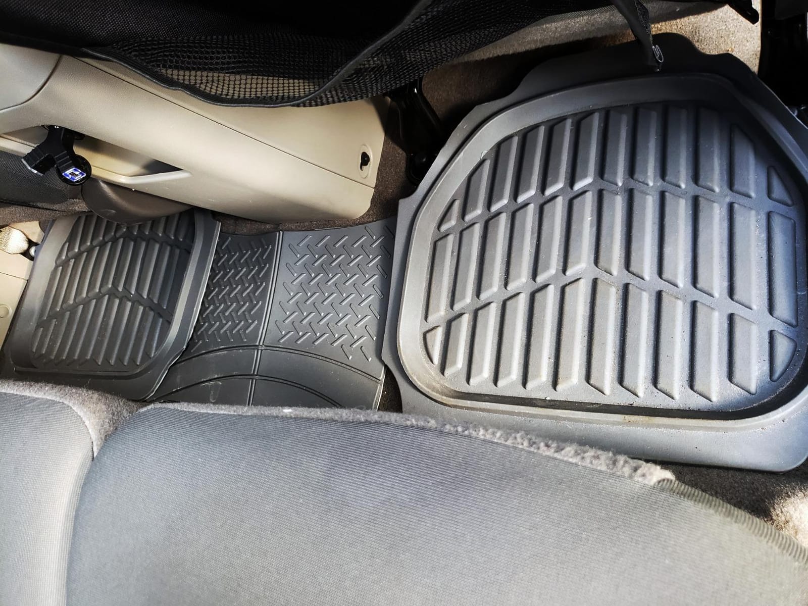 Motor Trend FlexTough Contour Liners Deep Dish 3pc Rubber Floor Mats & Trimmable Trunk Liner Cargo Mat - Heavy Duty All Weather Protection Car Mats with Traction Grips Car Accessories (Burgundy) customer photo 2