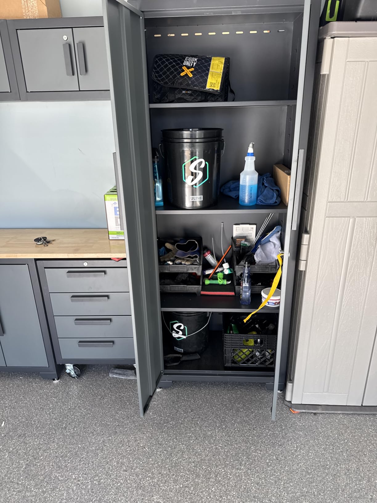 Torin 12 Piece Garage Storage Cabinet System, Workshop Cabinet Set in Black customer photo 1