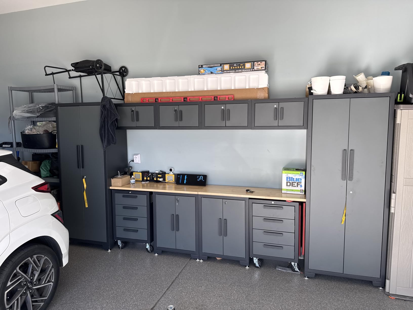 Torin 12 Piece Garage Storage Cabinet System, Workshop Cabinet Set in Black customer photo 2