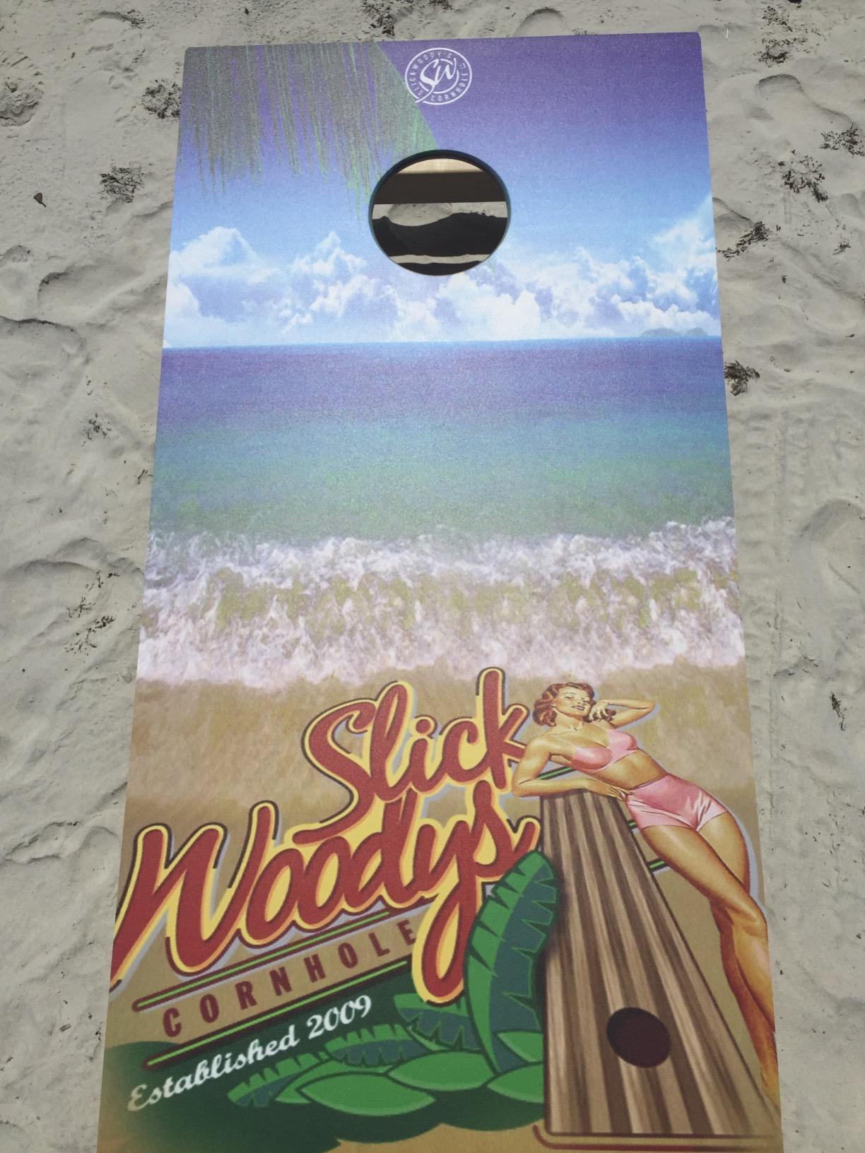 Slick Woody's Professional-Grade Cornhole Boards - 4'x2' Solid Wood Regulation Beach Corn Hole Toss Game with 8 Resin Filled Bags customer photo 1
