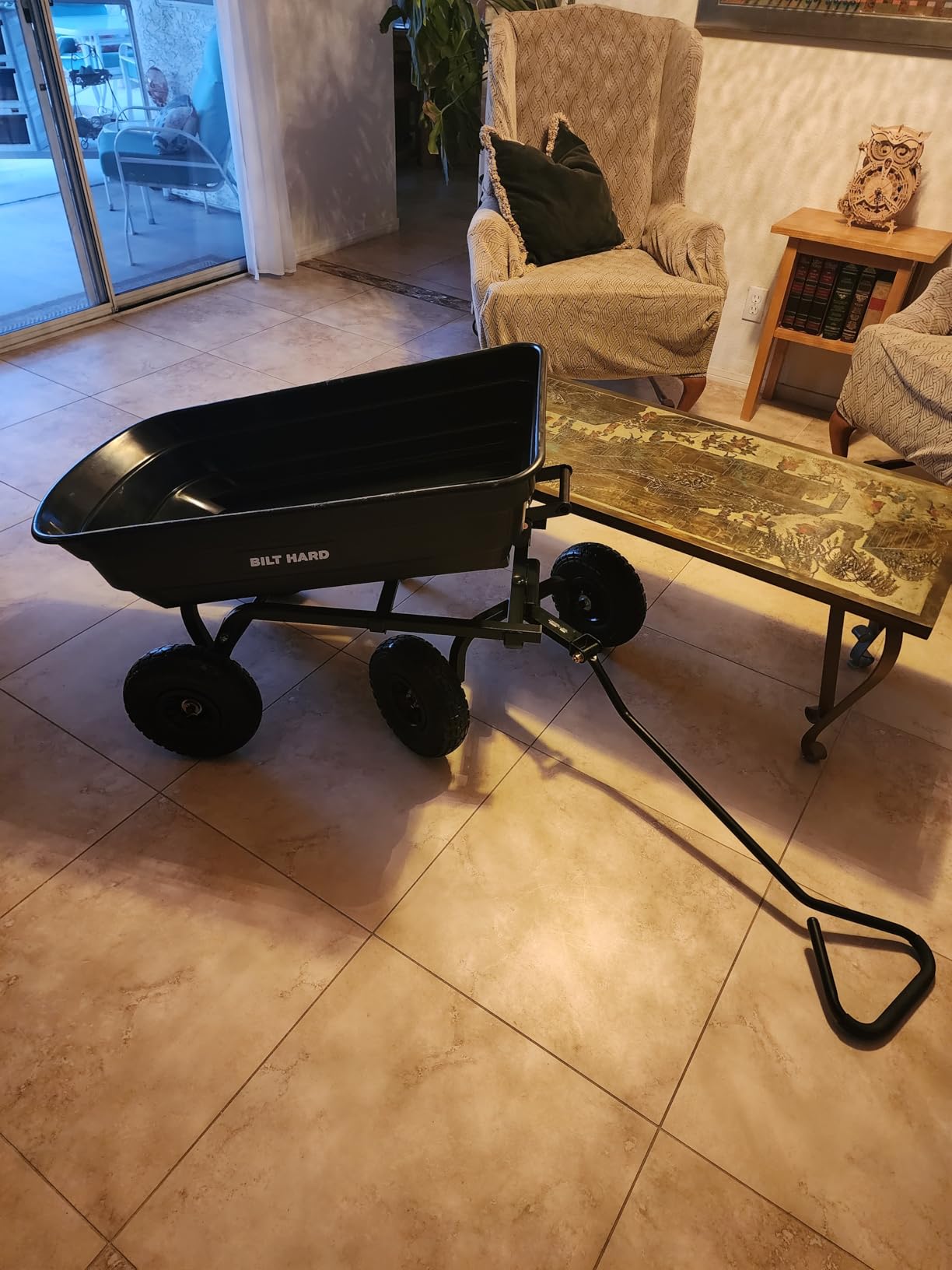 BILT HARD Poly Garden Dump Cart 1200 lbs with No Flat Tires, Quick Release, 7 Cu Ft customer photo 2
