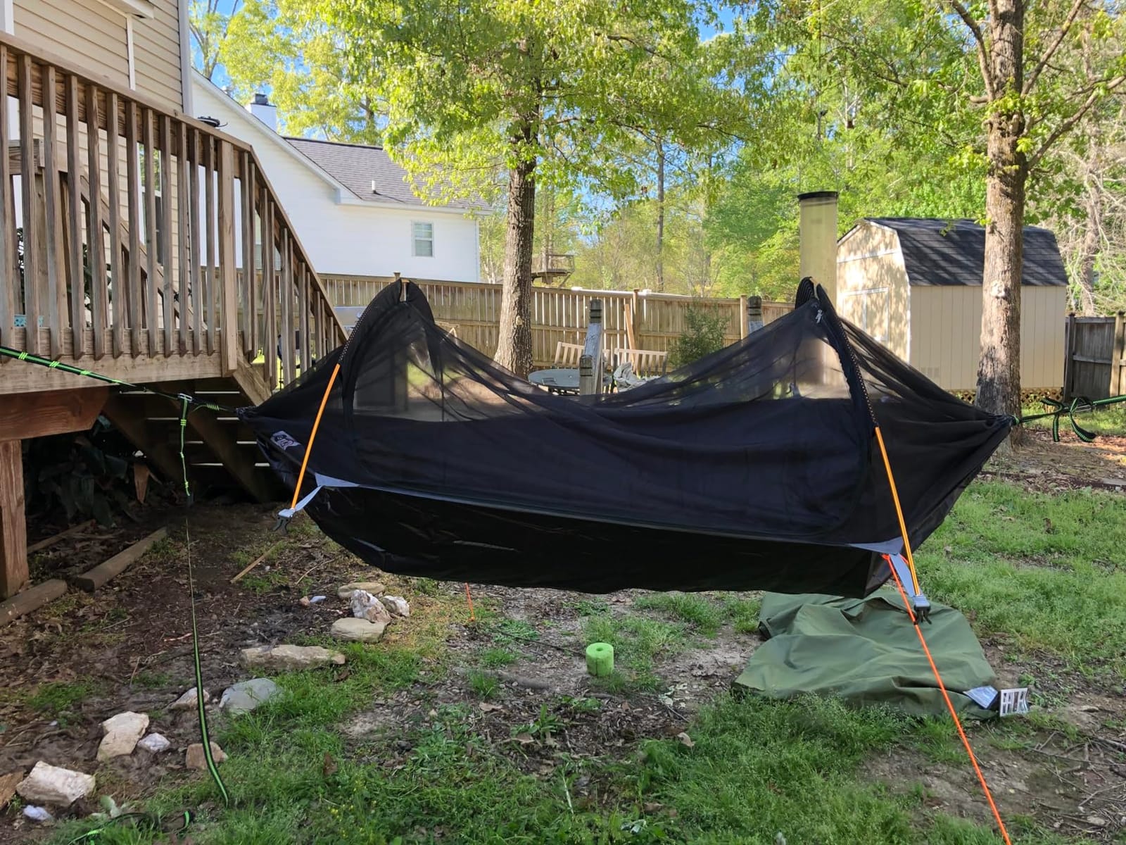 Night Cat Camping Hammock Tent: Lightweight Portable 4 in 1 Hammock with Rain Tarp and Mosquito Net for Hiking Jungle Outdoor customer photo 1