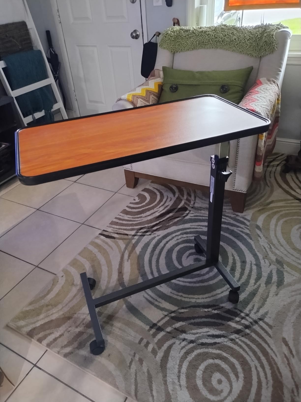 Medical king Adjustable Overbed Bedside Table Hospital Table customer photo 2