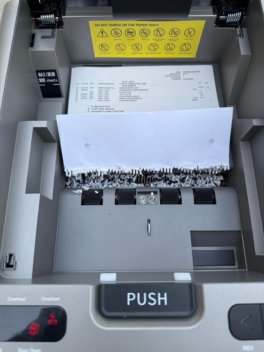 BONSEN 300-Sheet Auto Feed Micro Cut Heavy Duty Paper Shredder for Office | 60-Min Run, P-4 High Security, 2-in-1 Mode with Anti-Jam System, 58dB Ultra-quiet, 8.1-Gal Bin with Casters S3113 customer photo 1