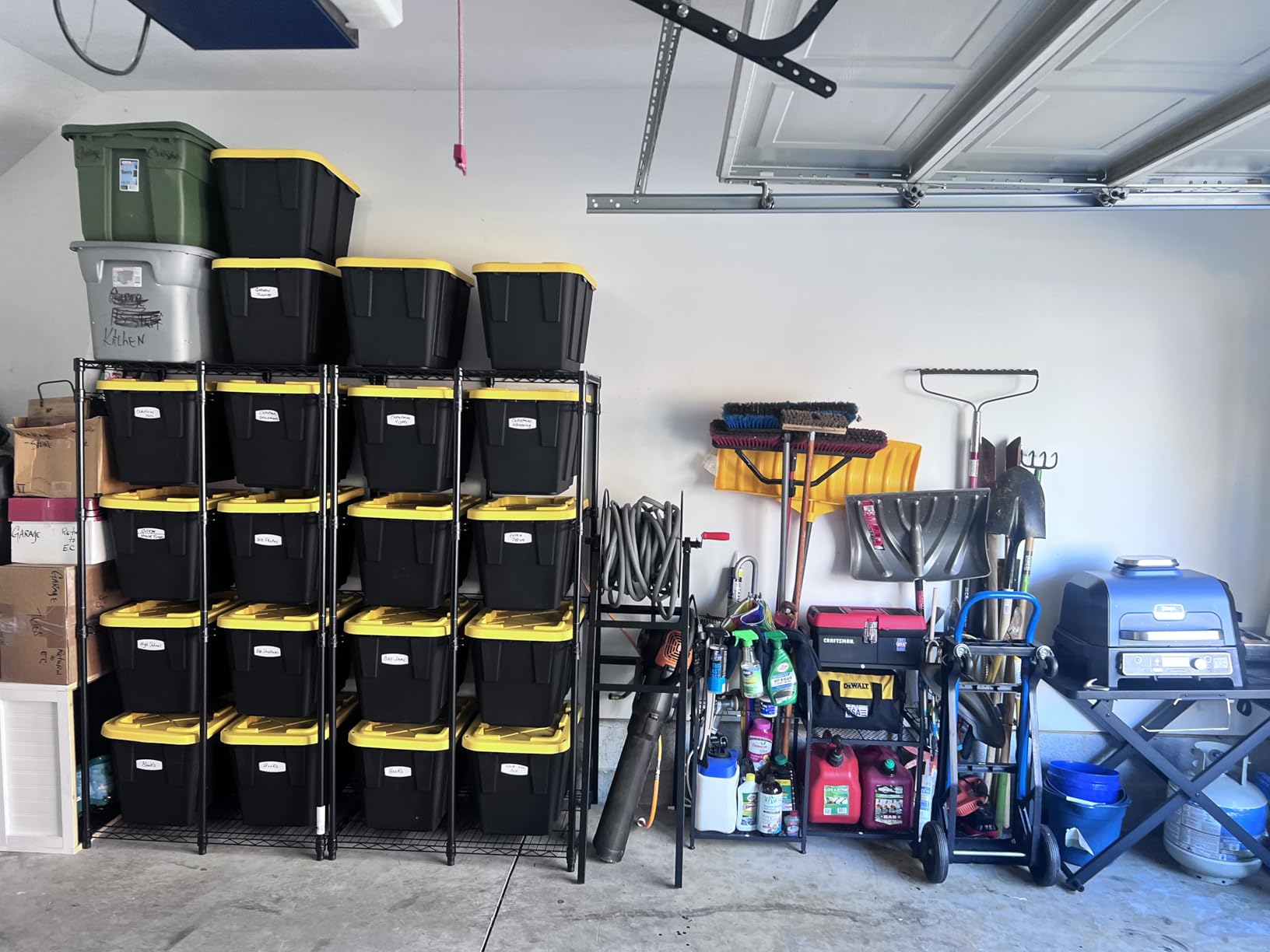 SafeRacks Bin Storage Rack with 10 Bins, 12-Gal Totes, Black customer photo 2
