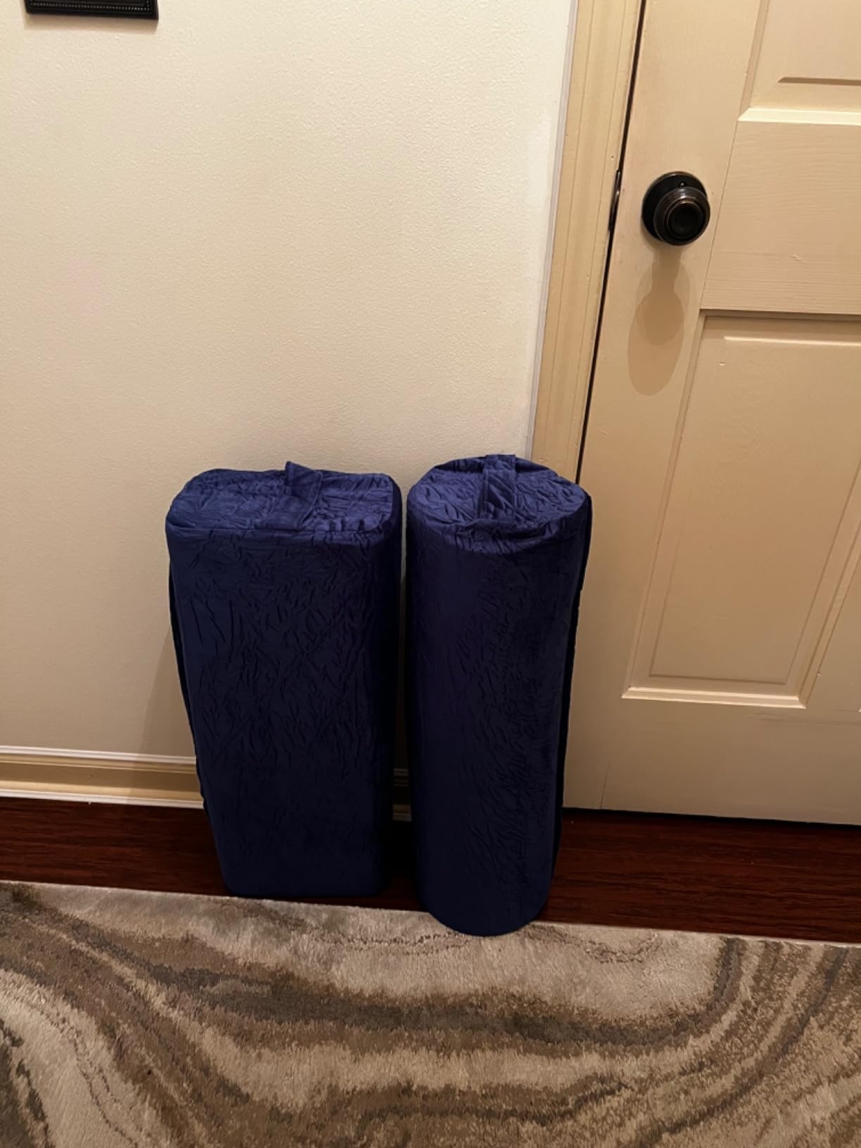 MABOZOO Yoga Bolster Set, Velvet Cover High Density Foam Pillows for Restorative Yoga and Meditation customer photo 2