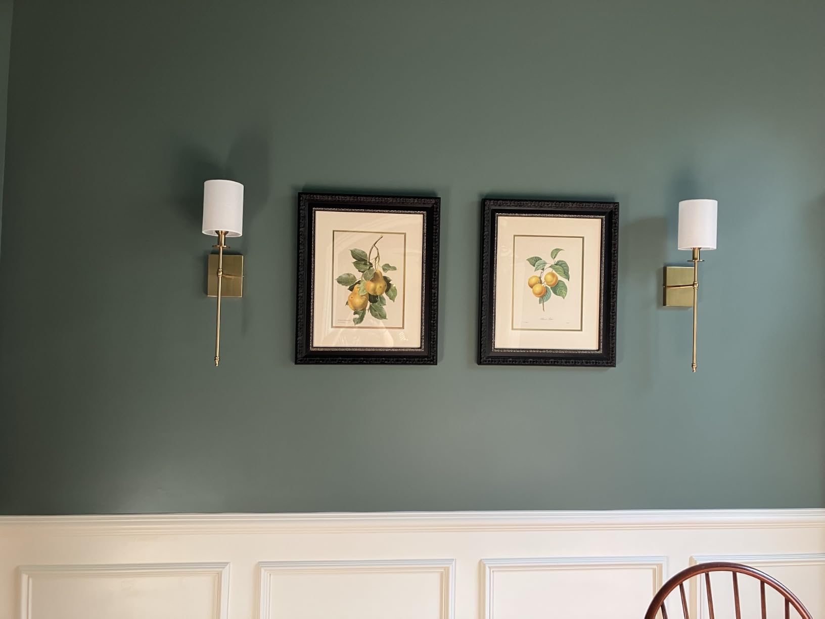 Battery Operated Wall Sconces Set of 2, Rechargeable Sconces with Remote | Black Wall Lights with White Fabric Shade, Dimmable Wireless Wall Lamp with RGBWW Bulbs for Bedroom Living Room Hallway Decor customer photo 2