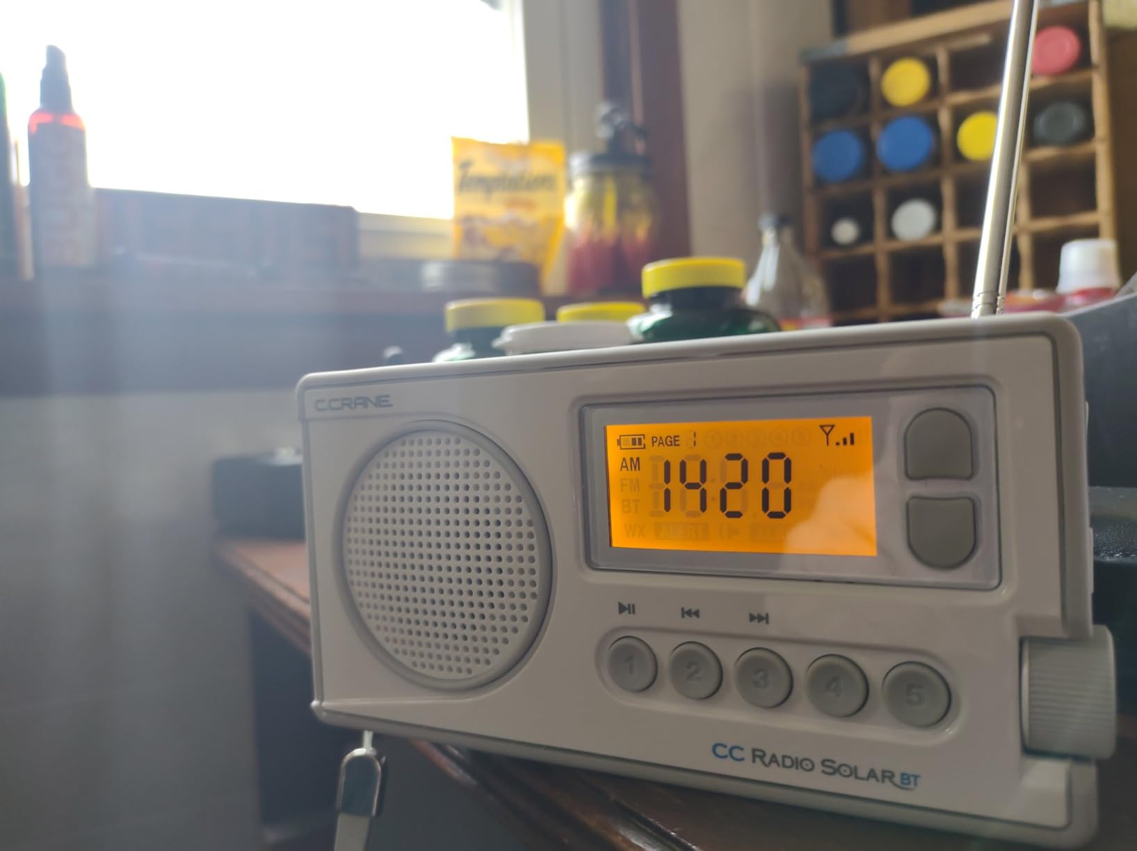 C. Crane CCRadio Solar with Bluetooth Receiving, Emergency Crank NOAA Weather AM/FM– Multi Powered Radio - Built in LED Flashlight and Cellphone Charger customer photo 1