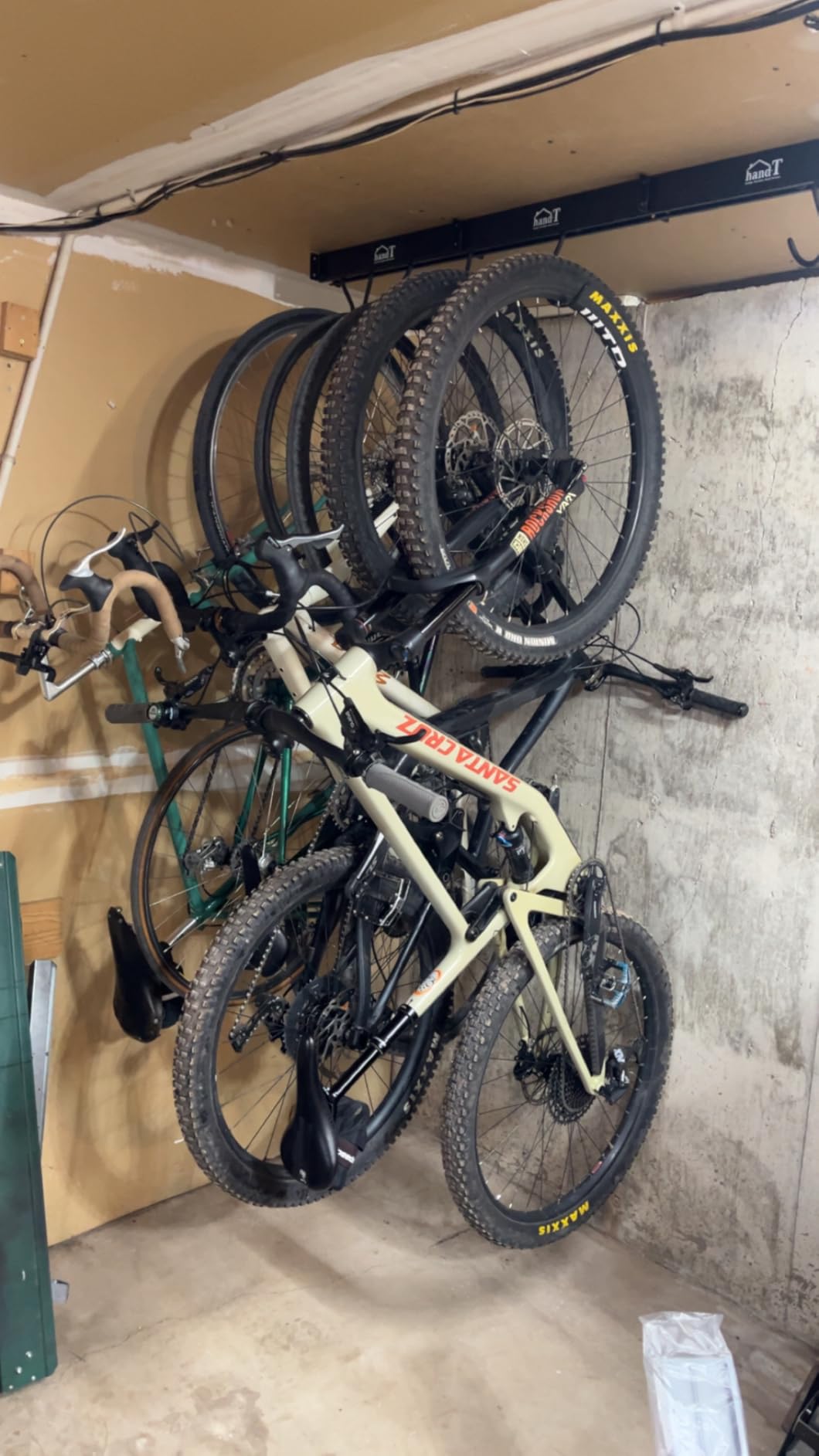USA Based Ceiling Bike Rack Garage Storage Mount, Bicycle Hanger For Up To 6 Bikes, Sliding 51 Heavy Duty Hook Racks With Padded Hanging Mounts customer photo 1