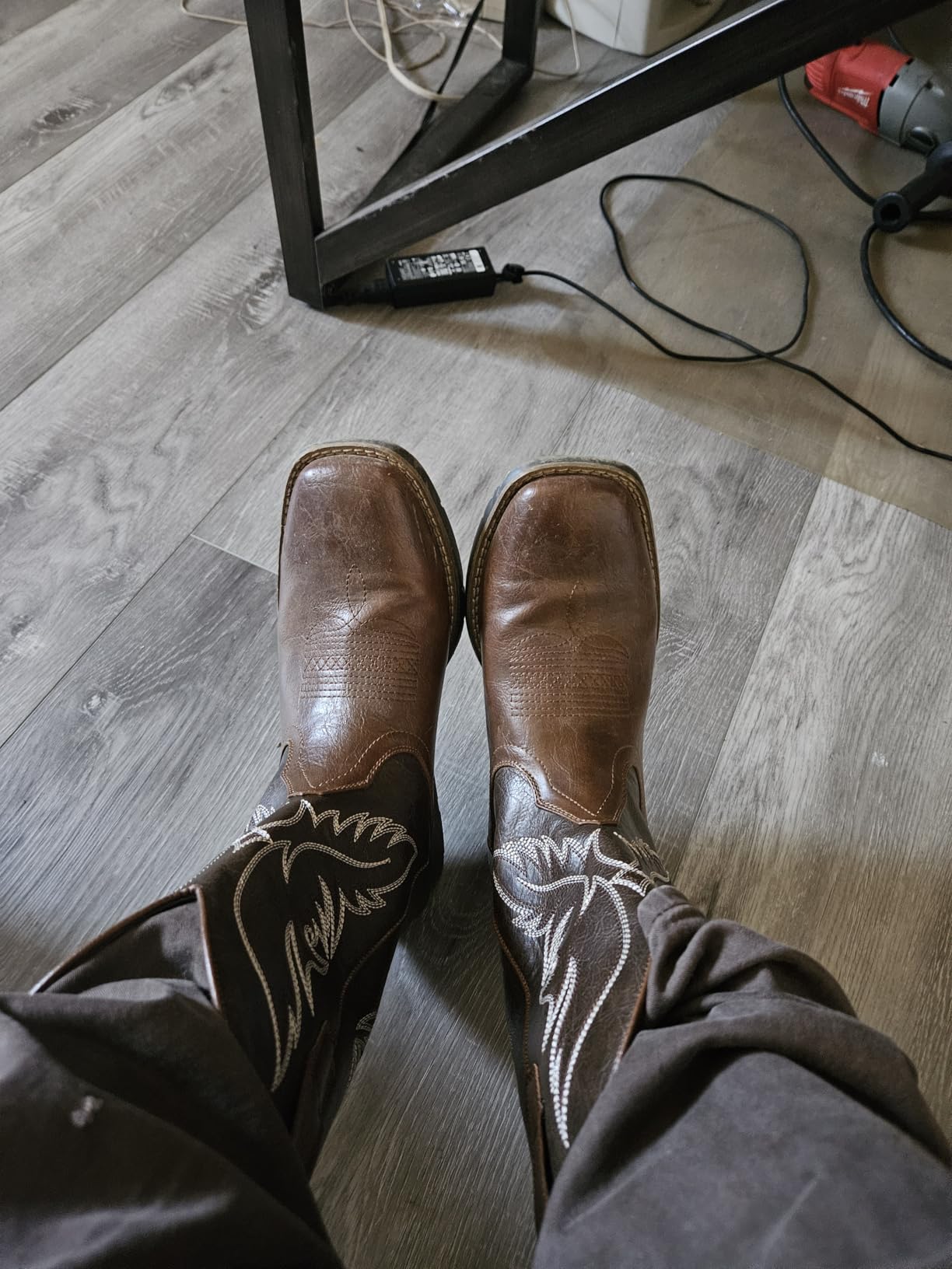 IUV Cowboy Boots For Men Square Toe Western Boot customer photo 1