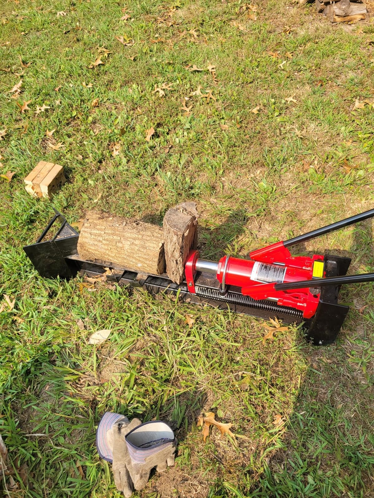 GarveeTech 12 T Hydraulic Log Splitter Wood Cutter, Manual Log Splitter with Horizontal Full Steel Beam & Built-in Wheel customer photo 2