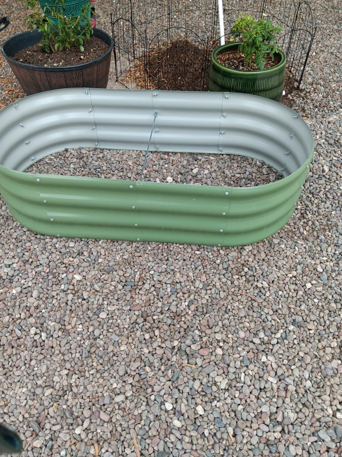 Galvanized Raised Garden Bed Outdoor- 8x2x1FT Planter Box, Gray customer photo 2