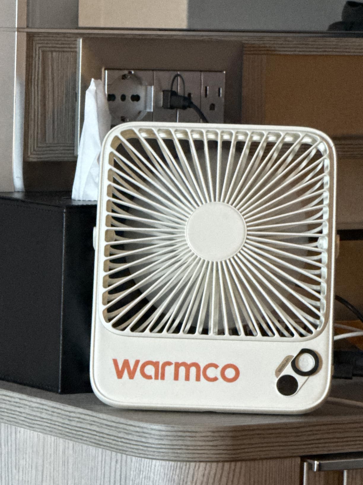 Warmco D3 10000mAh Portable Travel Fan, 7-inch Wide, 10-24H Battery Life | Ultra-Slim, Quiet Operation, Battery Powered Fan with Digital Display for Sleeping, Camping, Office, Cruise Essentials customer photo 2