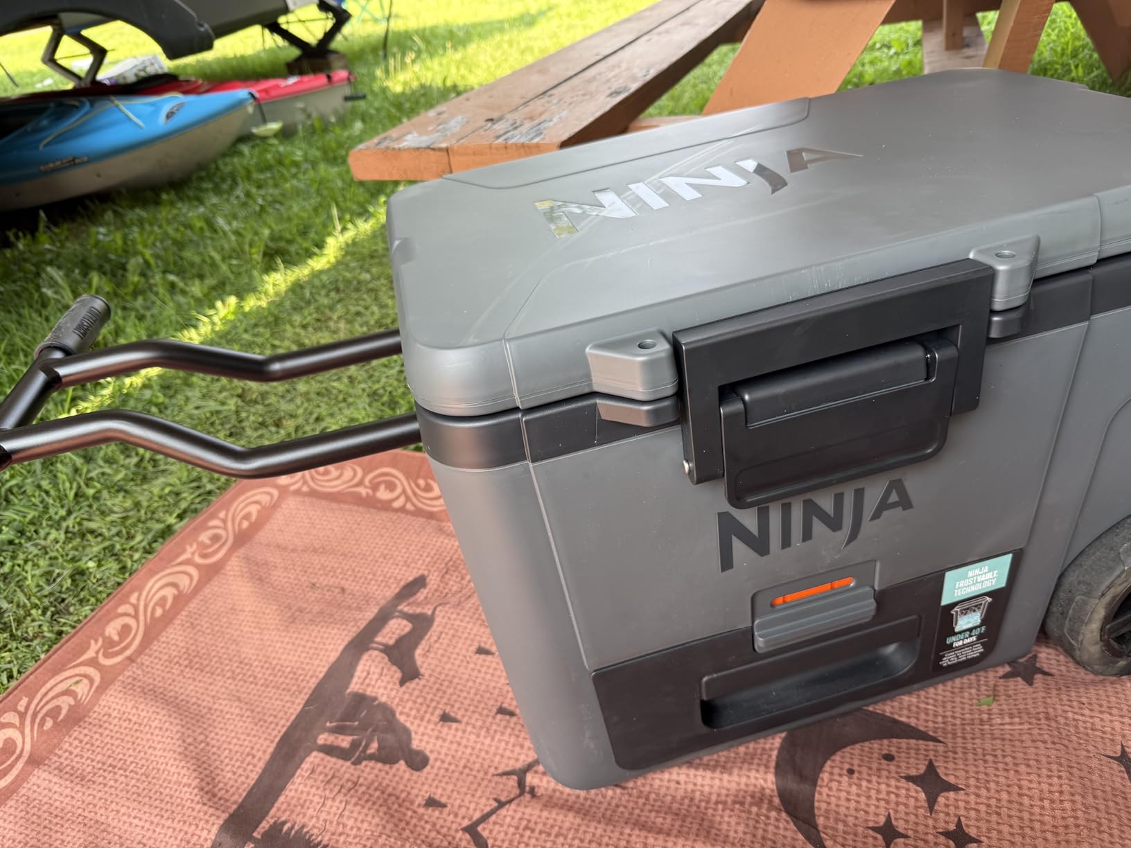 Ninja FrostVault 45qt Cooler with Wheels, Dry Storage, Lakeshore Blue | Holds 68 Cans, Keeps Food Cool & Dry, Rolls Easily on All-Terrain Wheels customer photo 1