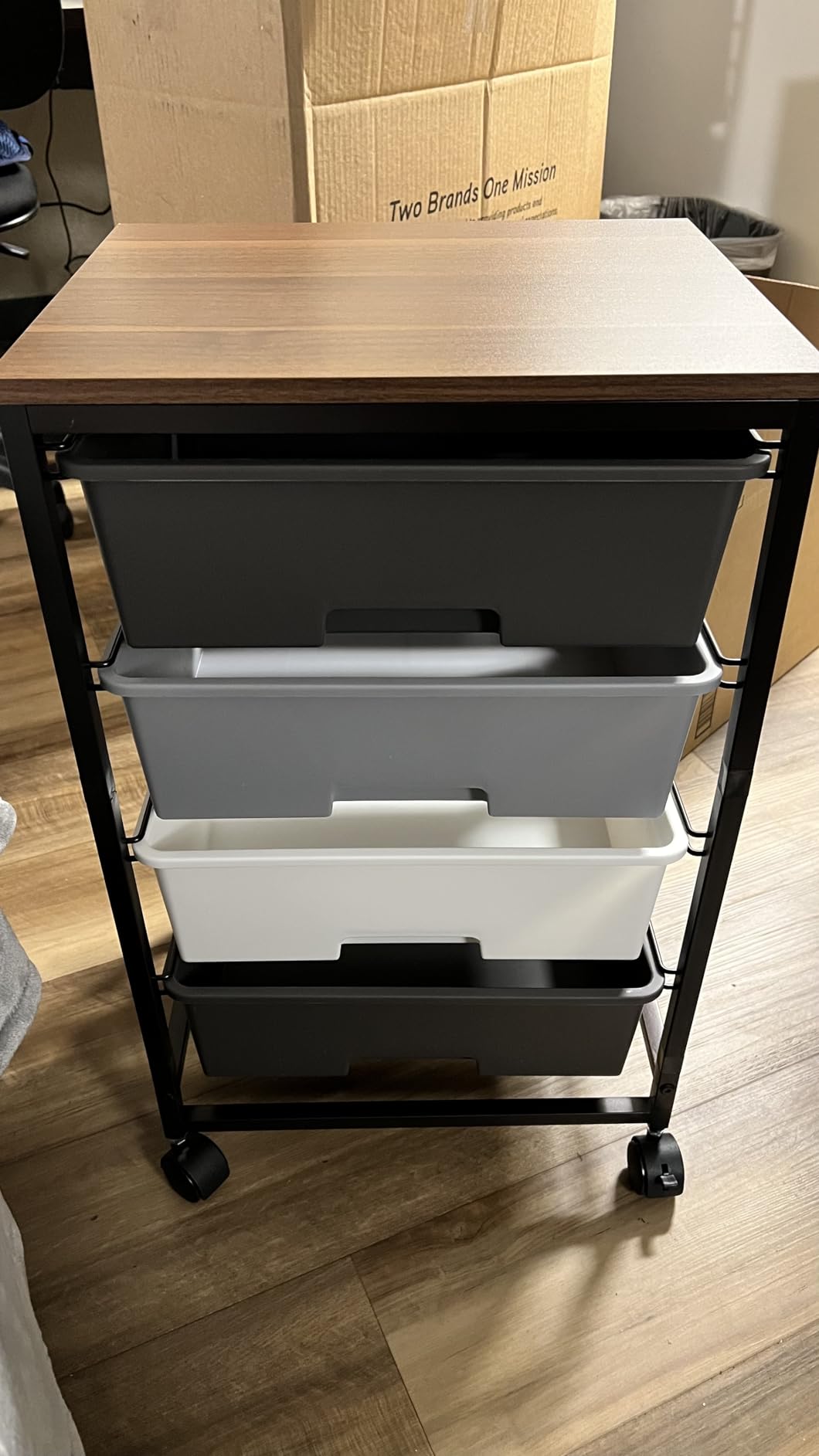 SYKIARIOL Rolling Cart with Drawers, 4-Drawer Utility Cart, Green customer photo 2