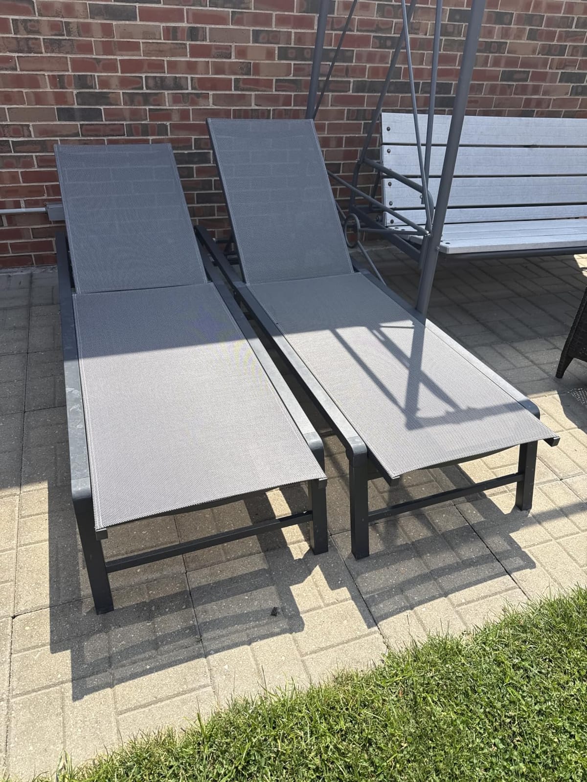 Aluminum Chaise Lounge Chair Outdoor, Foldable Patio Lounge Chair Assemble-Free, Pool Lounge Chairs with 5 Adjustable Backrest, Outdoor Lounge Chairs for Outside Poolside Beach Lawn Grey customer photo 2